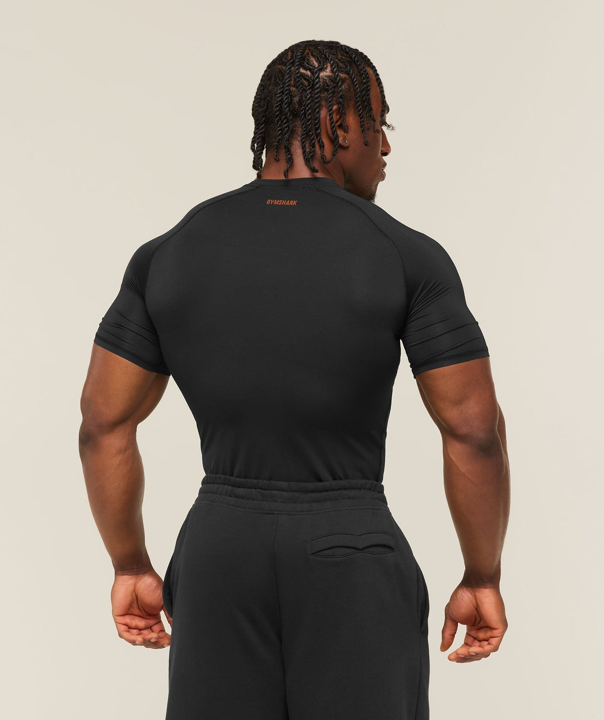 Gymshark Element Baselayer Tee - Black/Nutmeg Orange
