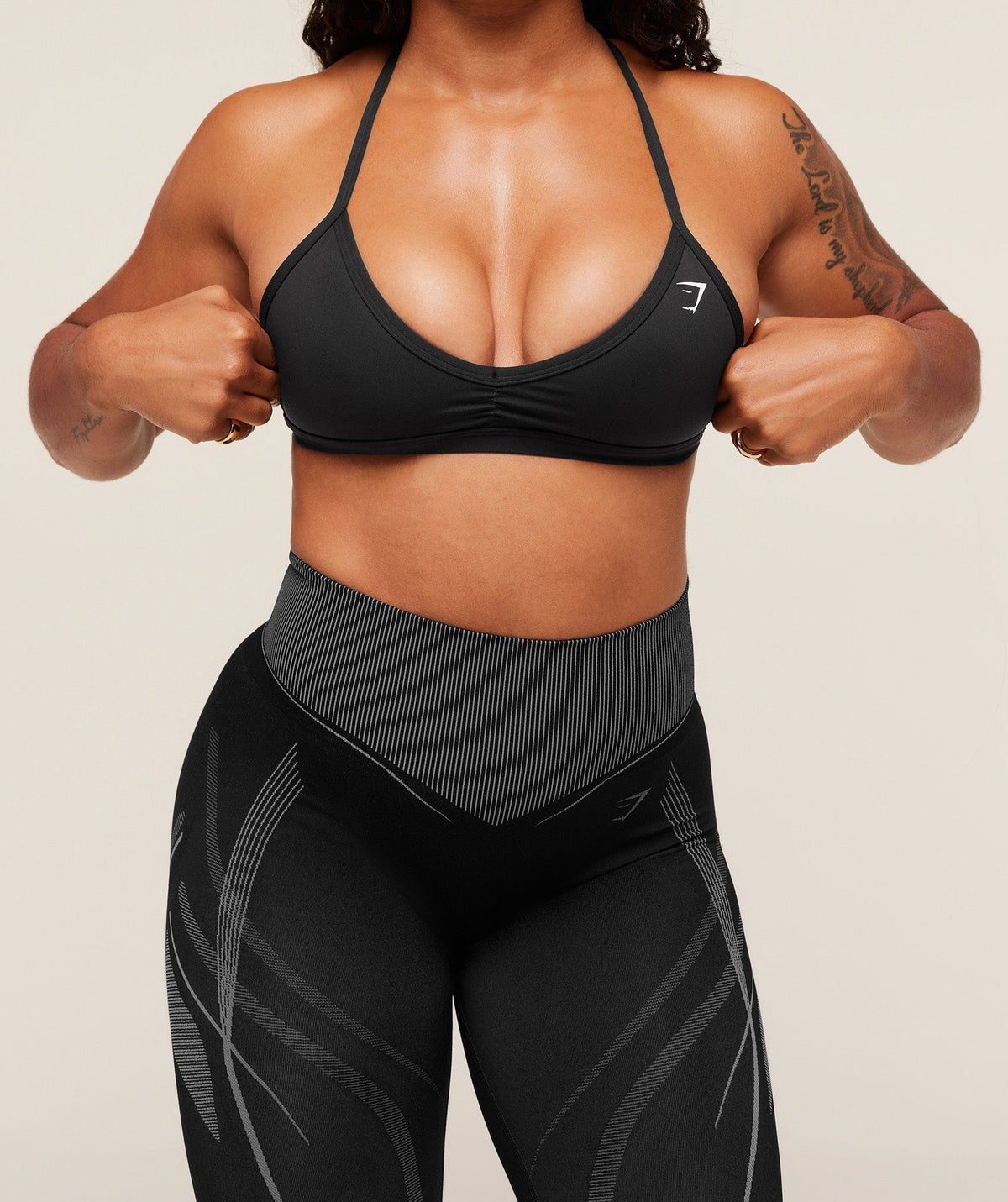 Gymshark x Analis Seamless Legging - Black/Silver Grey