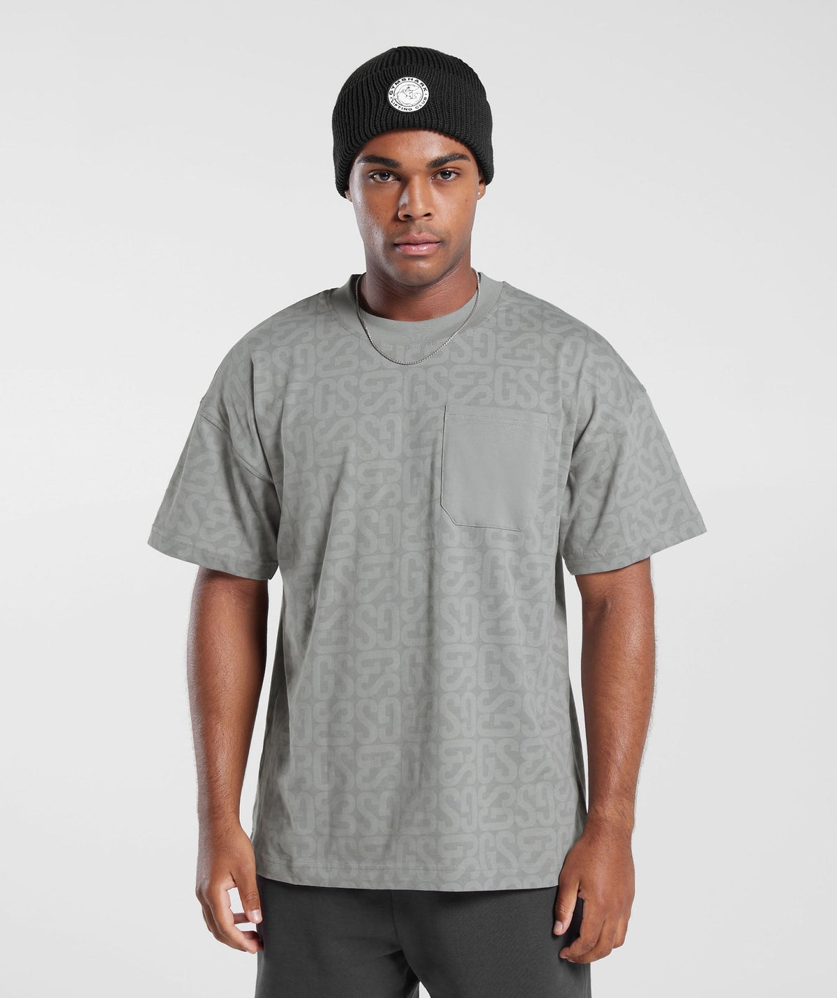 Gymshark Monogram Tee - Smokey Grey/Smokey Grey
