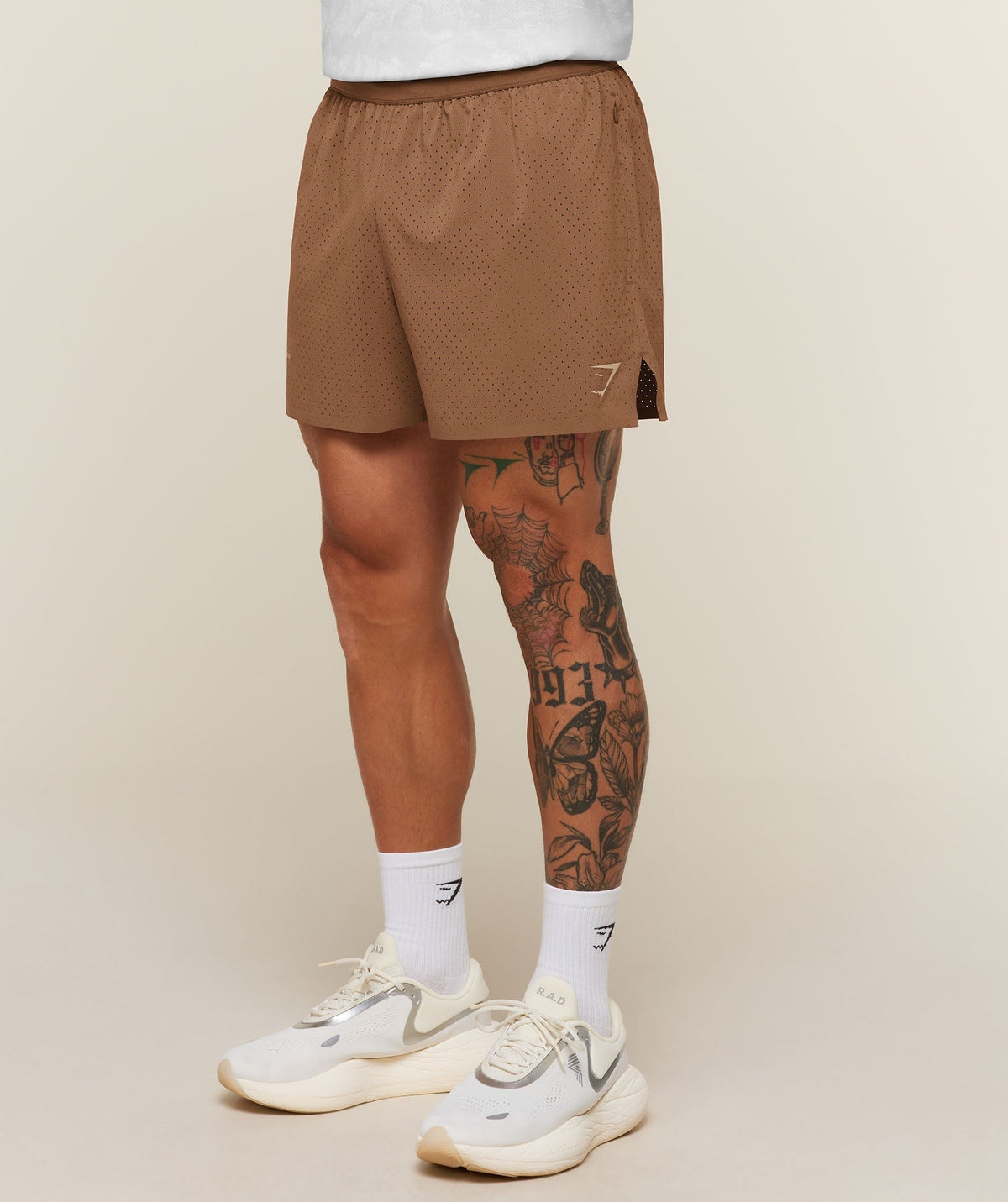 Gymshark Conditioning Club 4" Shorts - Trail Brown/Vanilla Beige
