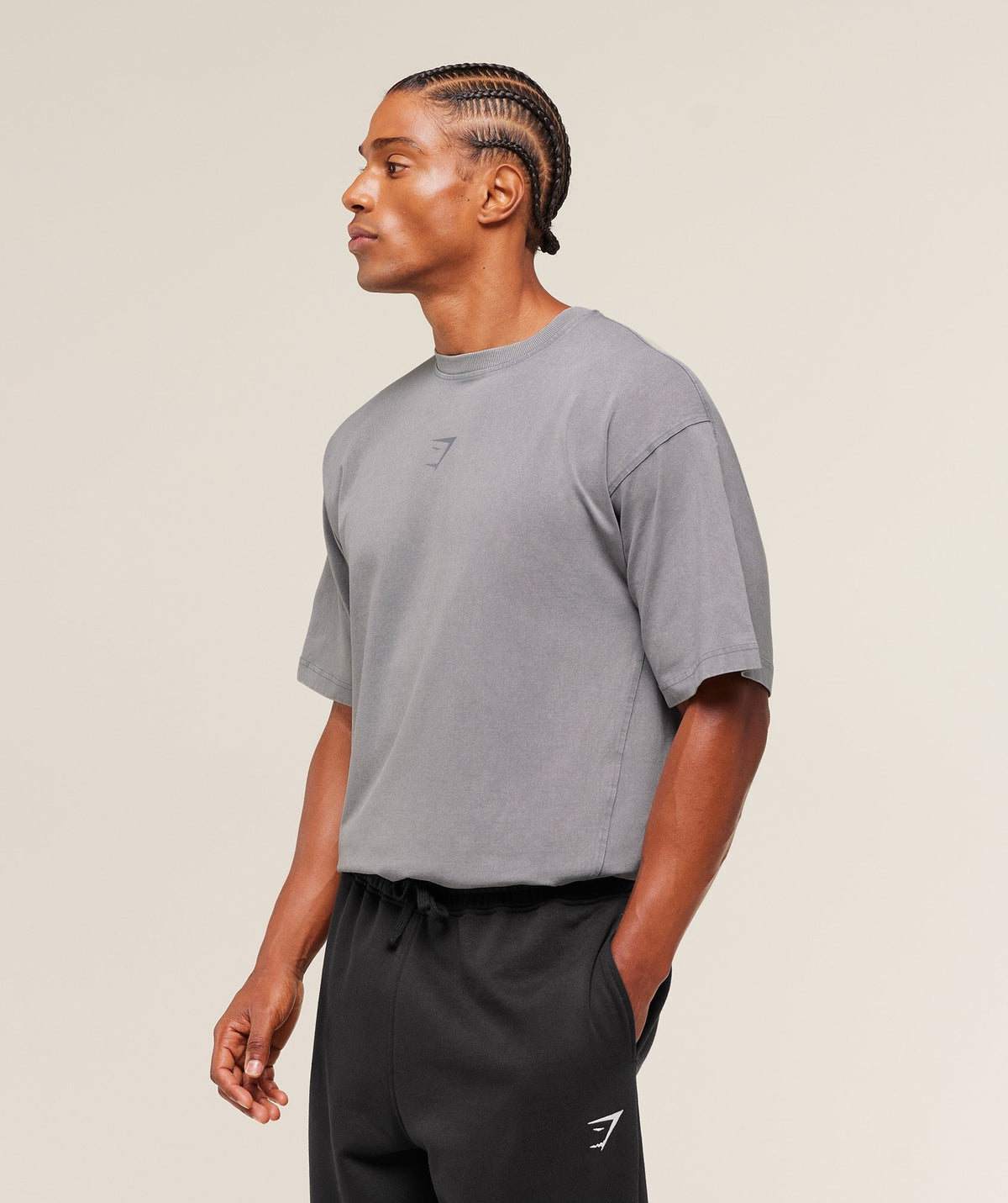 Gymshark Power Washed Tee - Medium Grey