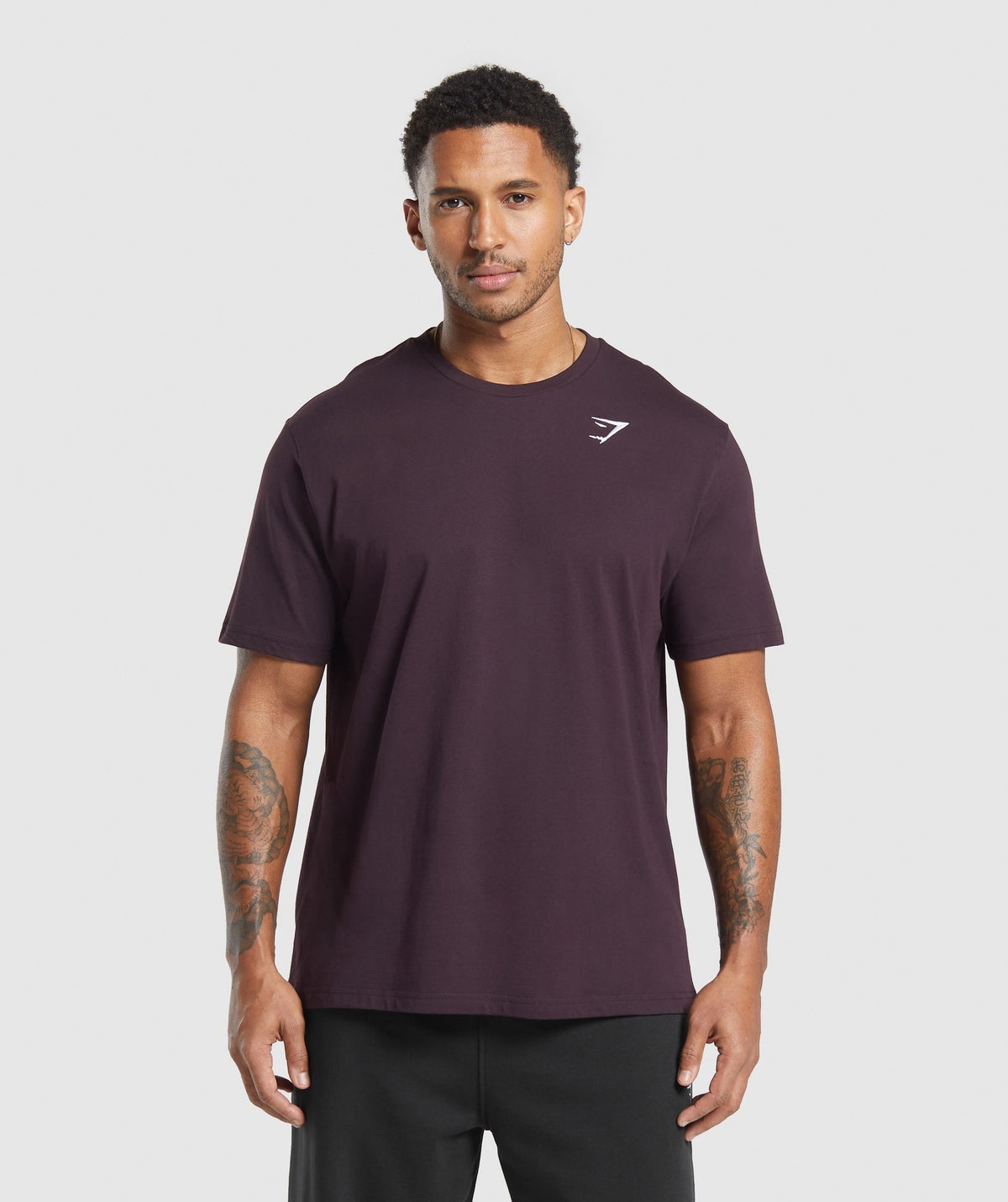 Gymshark Crest Tee - Plum Brown