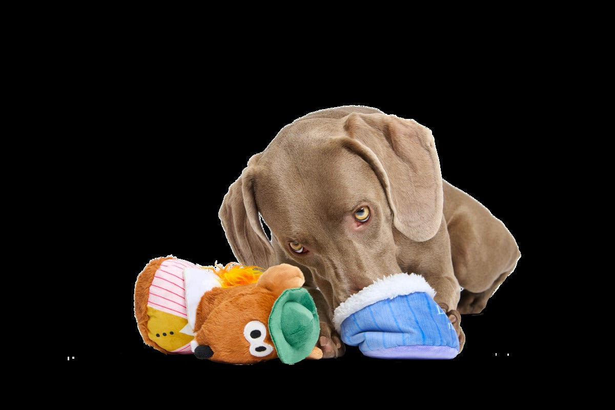 Lamplighter Rizzo the Rat Plush Multi-Part Dog Toy