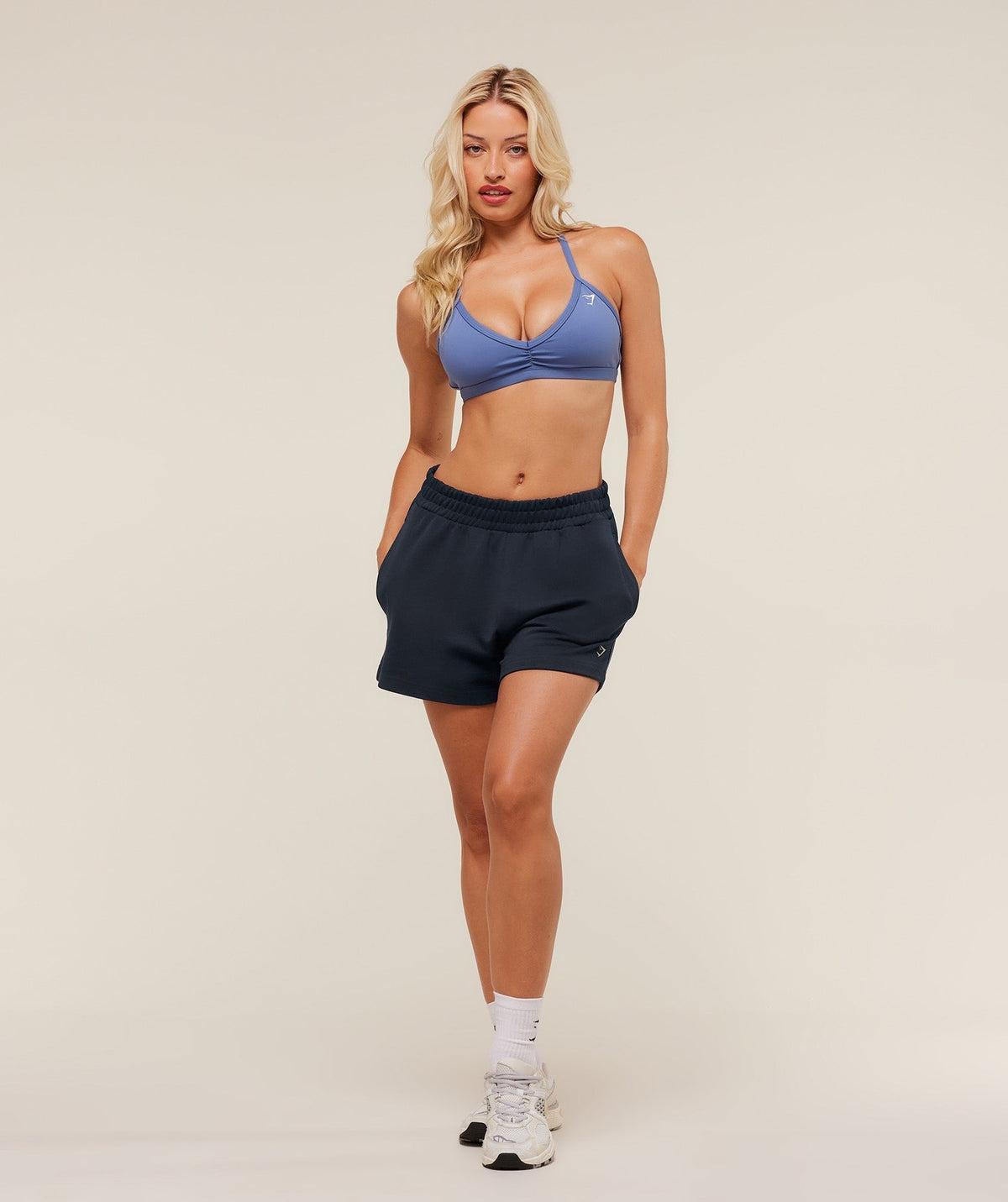 Gymshark Collegiate Graphic Shorts - Heavy Blue