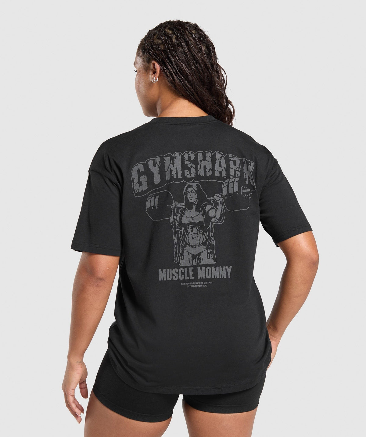 Gymshark Gritty Muscle Mommy Graphic Tee - Black