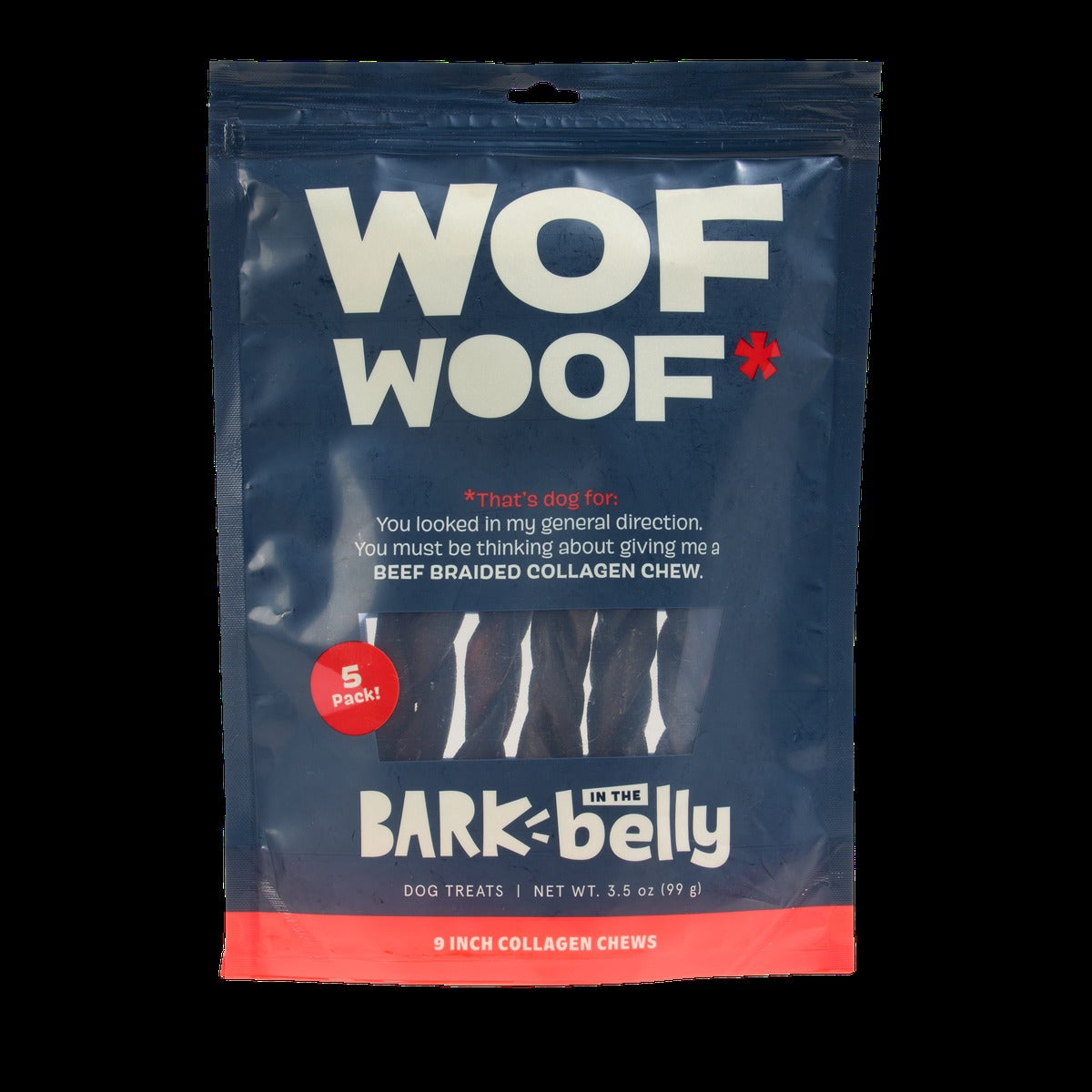 Beef Braided Collagen Dog Chews, 5 Ct