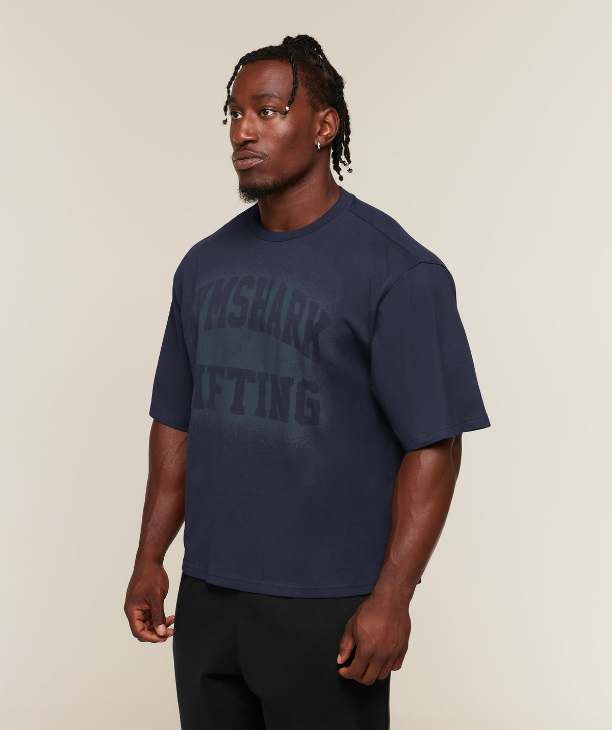 Gymshark Faded Lifting Graphic Tee - Heavy Blue
