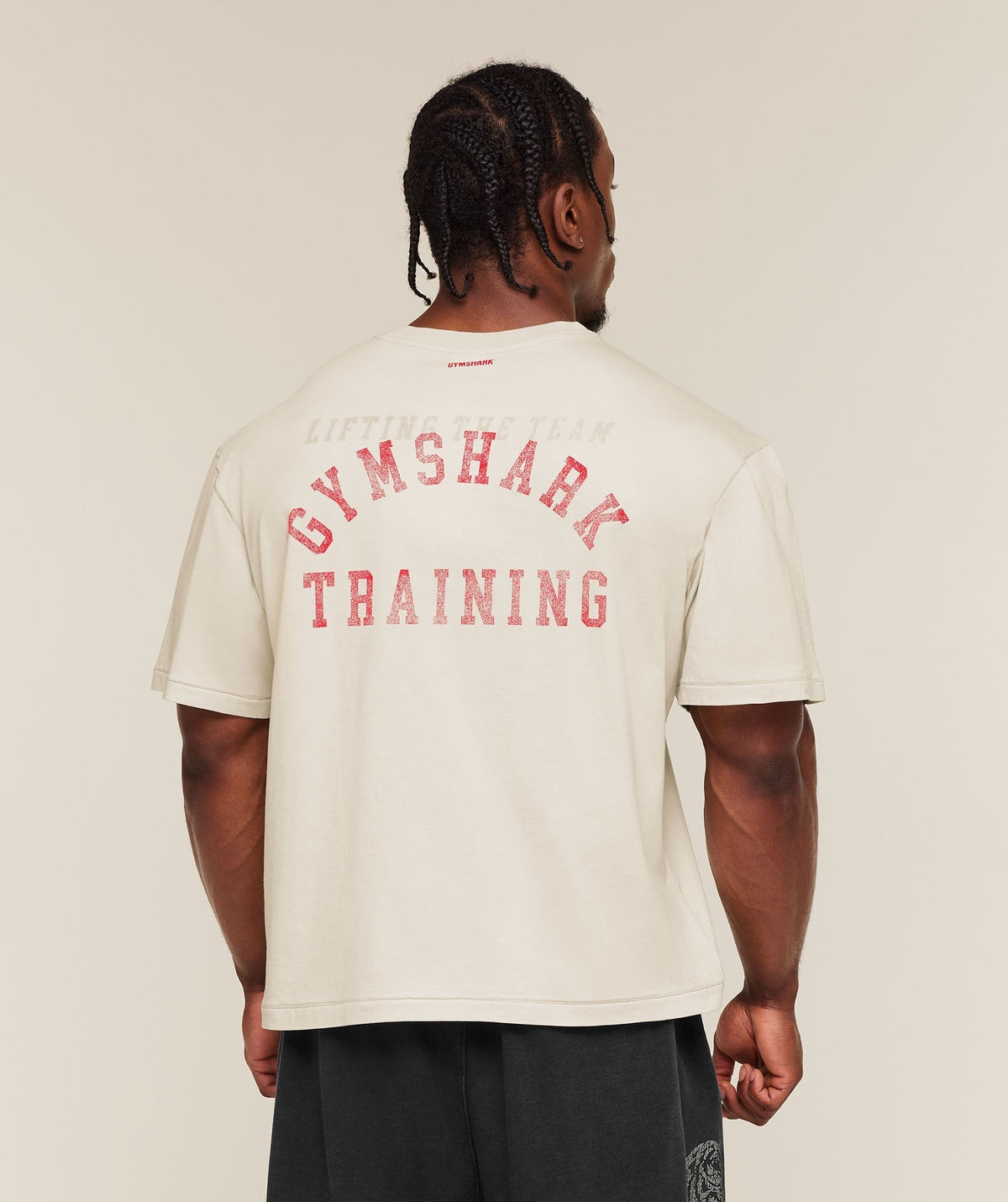 Gymshark Retro Collegiate Tee - Tinted White