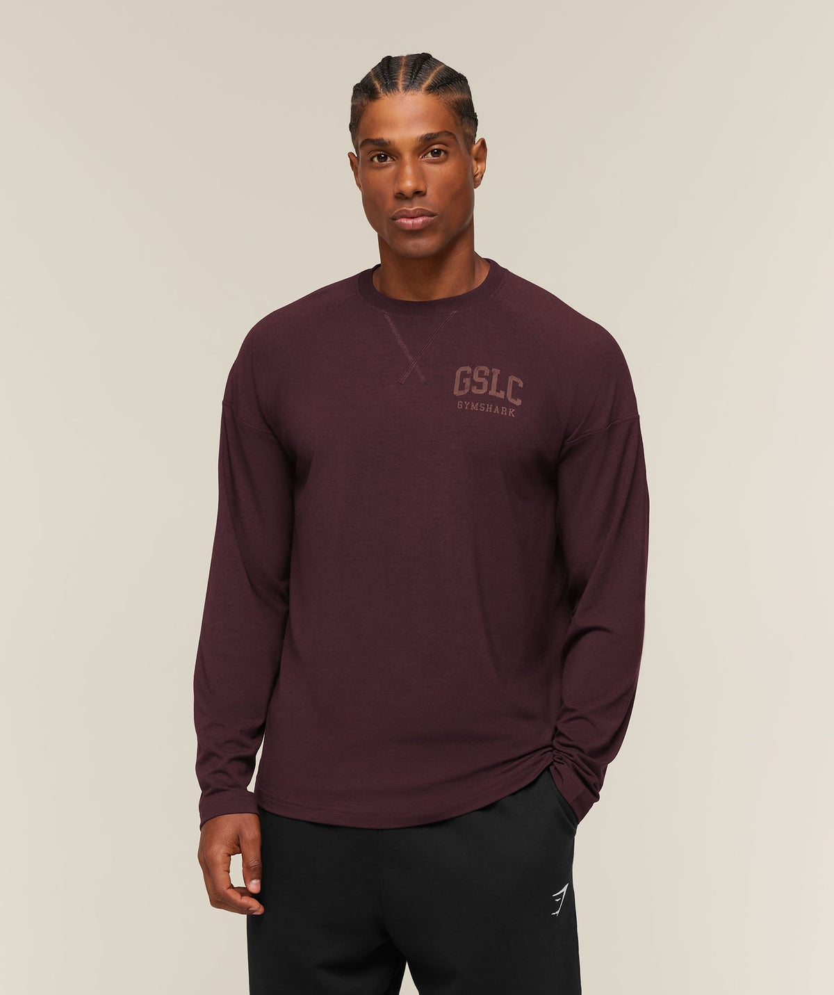 Gymshark GSLC Raglan Long Sleeve Tee - Cherry Purple