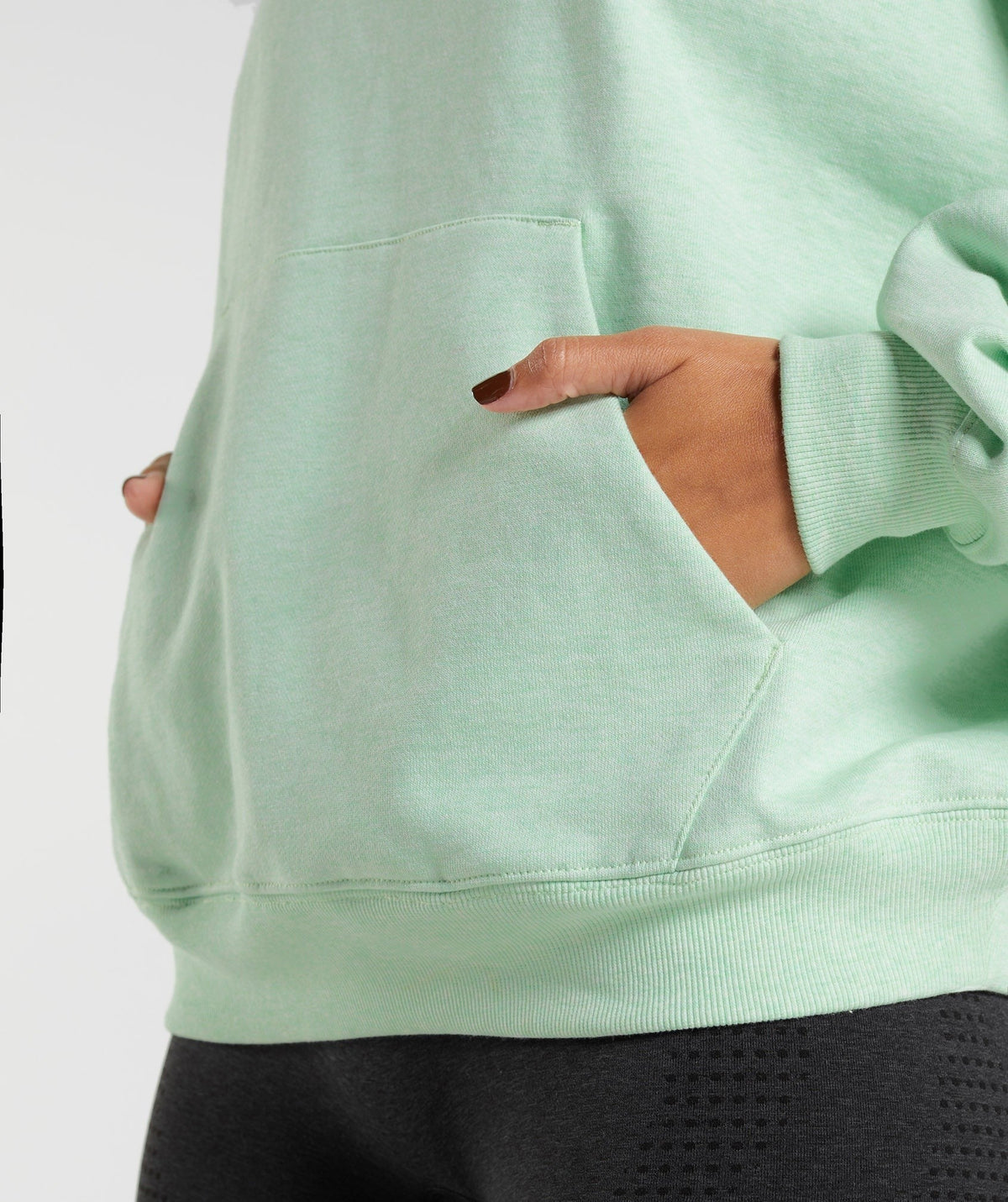 Gymshark Rest Day Sweats 1/2 Zip Pullover - Bros Refreshing Green Marl