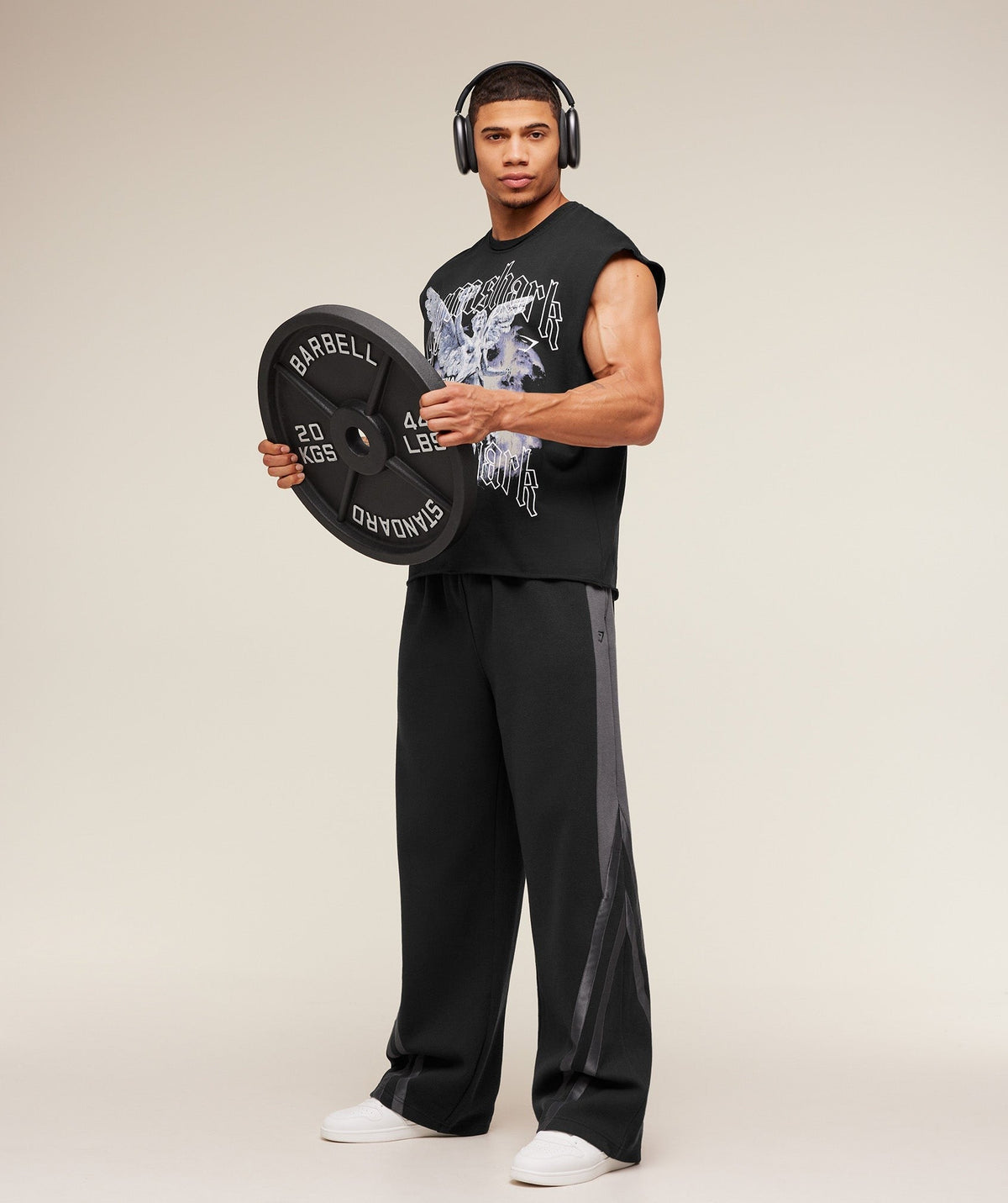 Gymshark GS x Carlos Cut off Tee - Black
