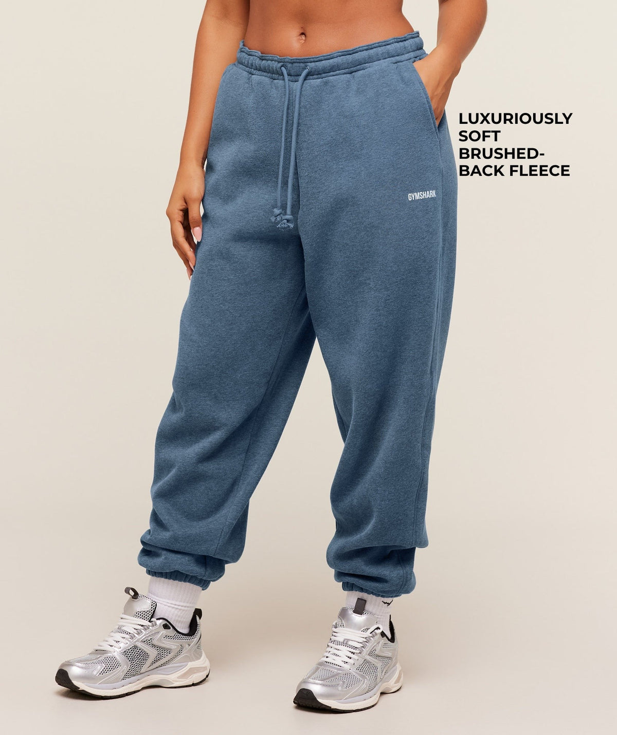 Gymshark Cosy Luxe Cuffed Joggers - Bros Compound Blue Marl