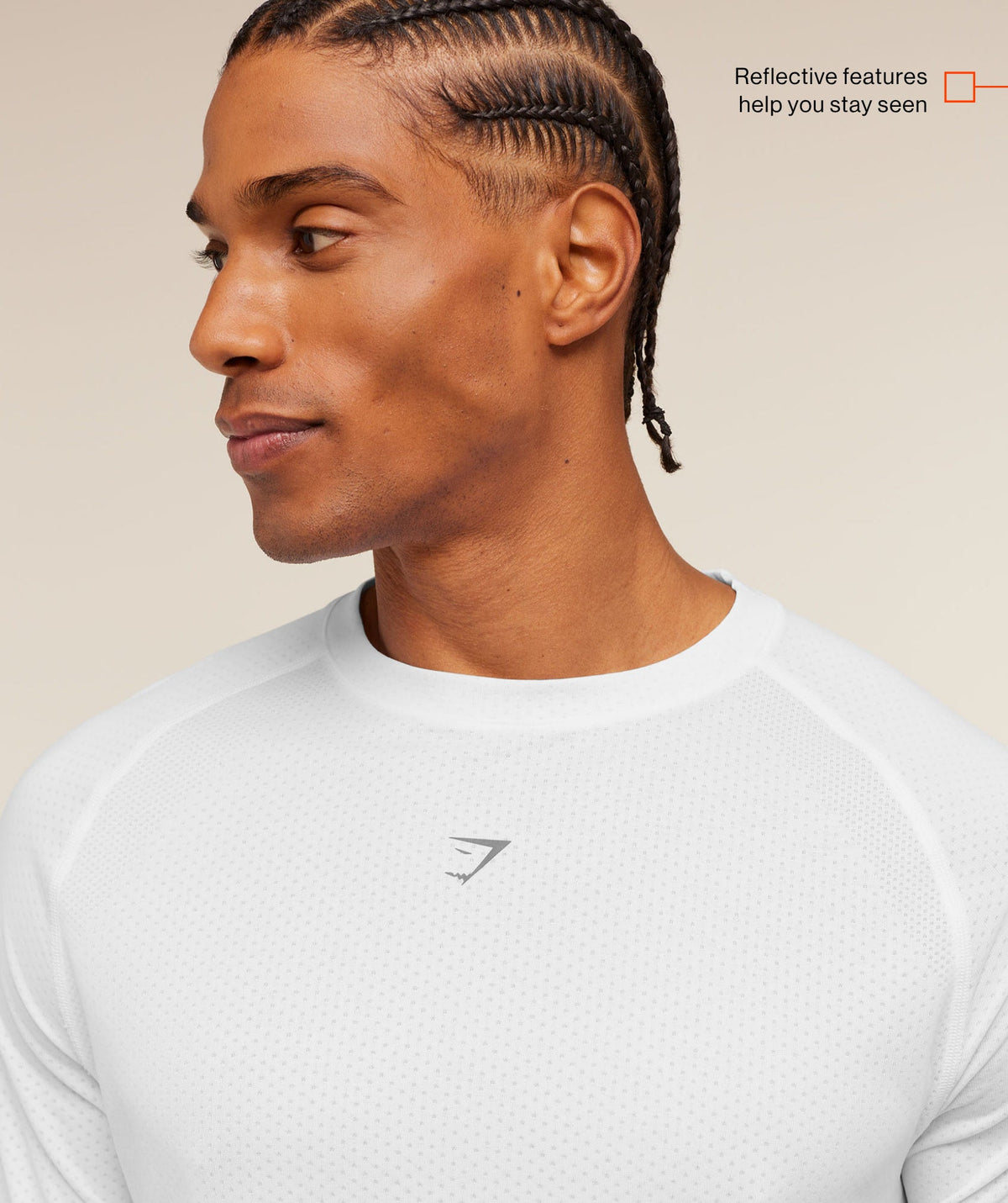 Gymshark Hybrid Engineered Jacquard Tee - White