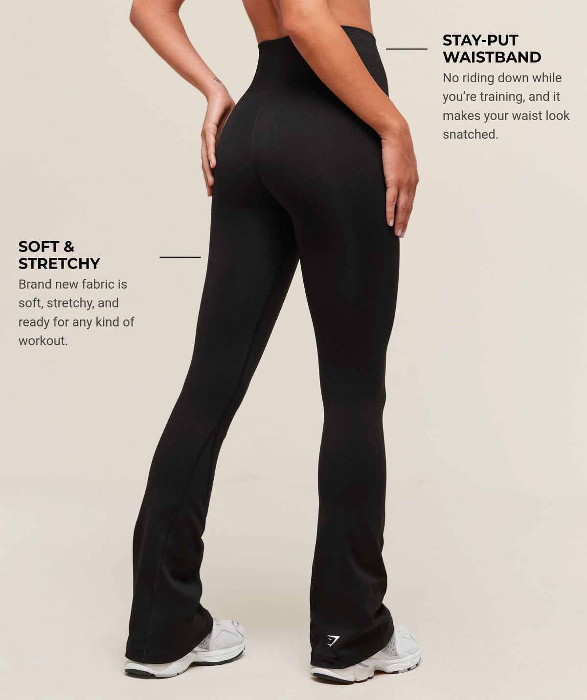 Gymshark Vital Sculpt Seamless Flared Legging - Black