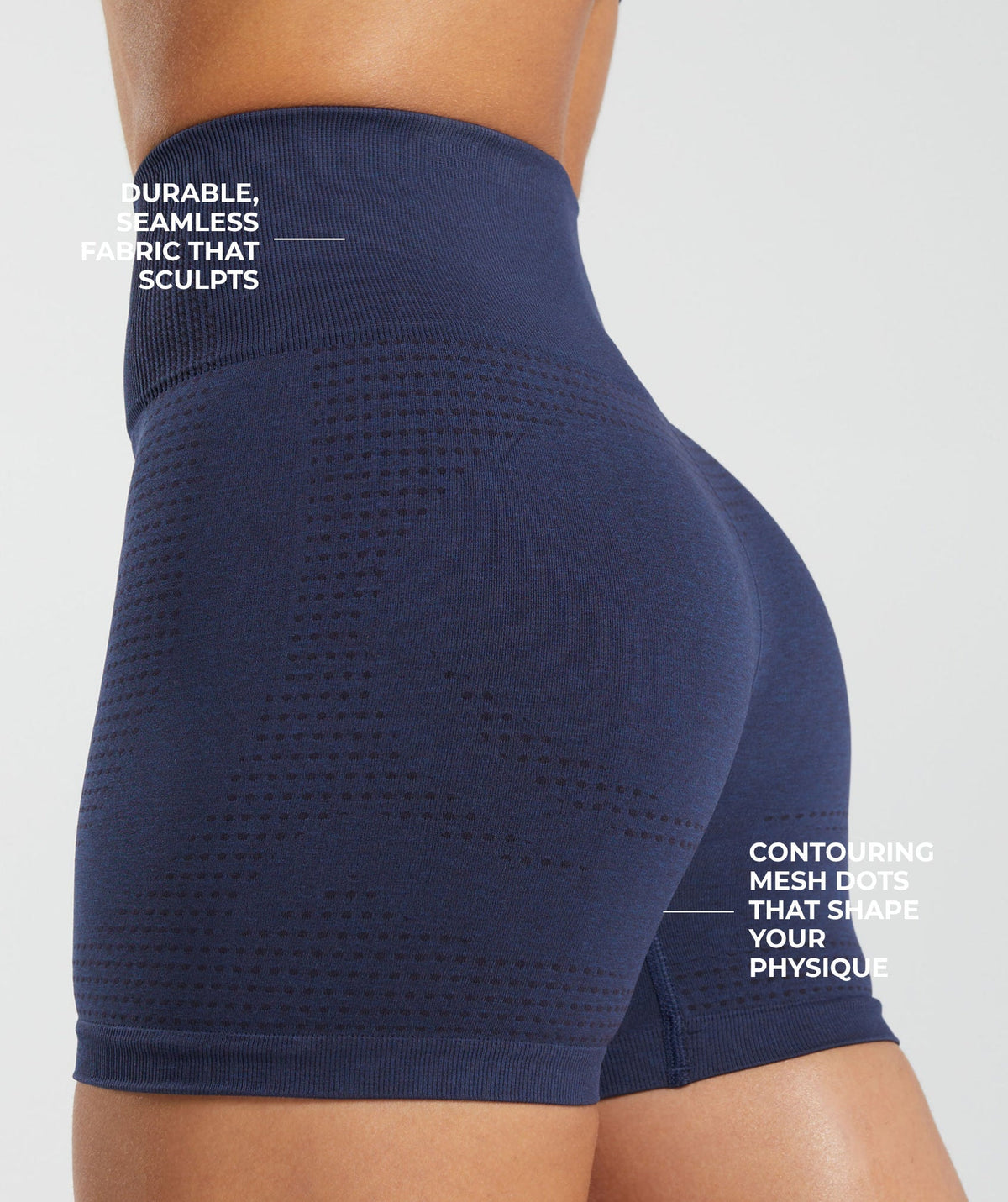 Gymshark Vital Seamless 2.0 Shorts - Heavy Blue/Marl