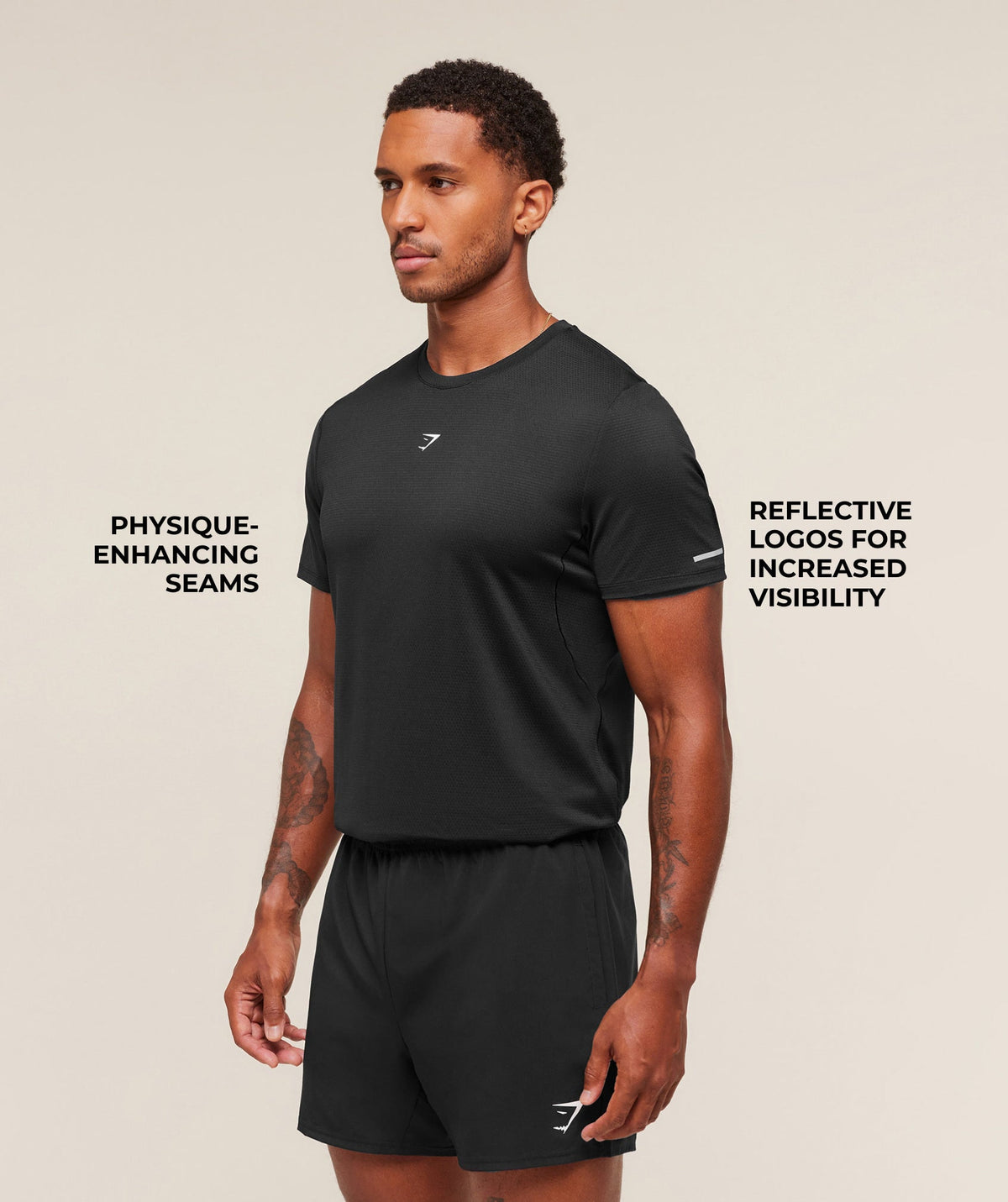 Gymshark Running Tee - Black
