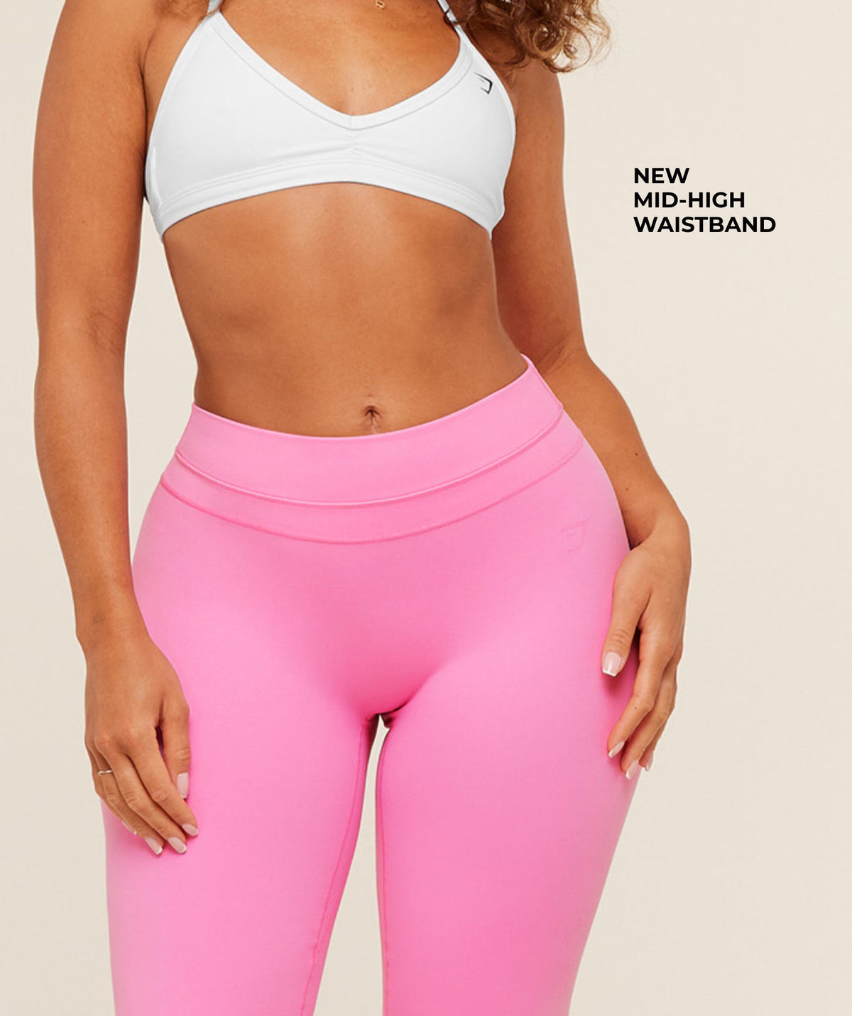 Gymshark Whitney Mid Rise Flared Legging - Focus Pink