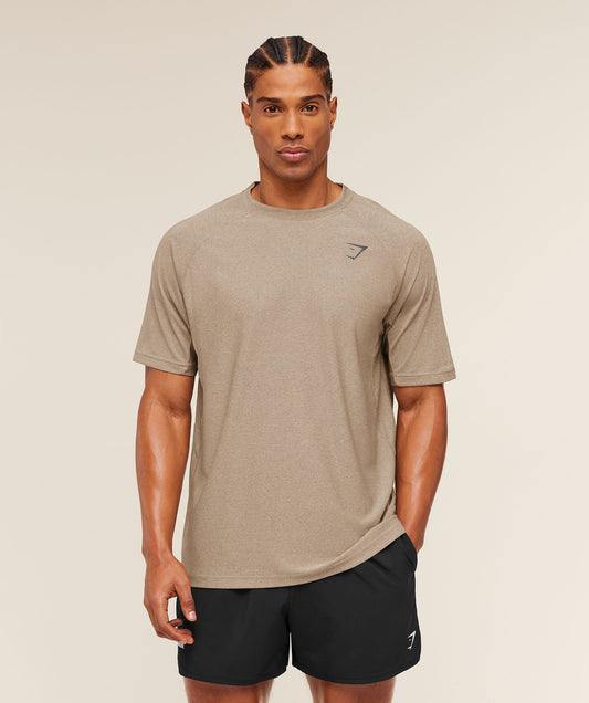 Gymshark Weekend Tee - Cement Brown/Tinted White