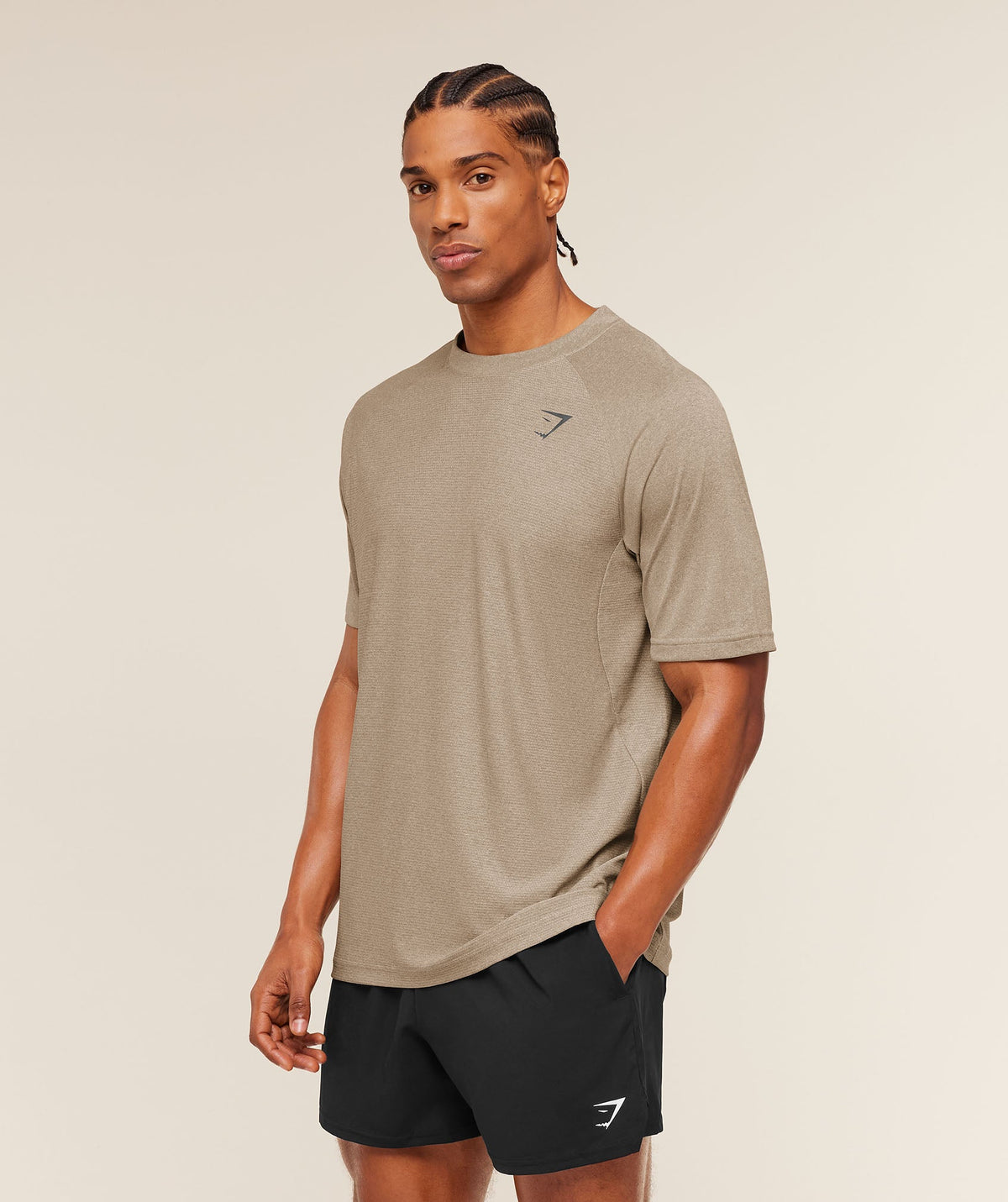 Gymshark Weekend Tee - Cement Brown/Tinted White