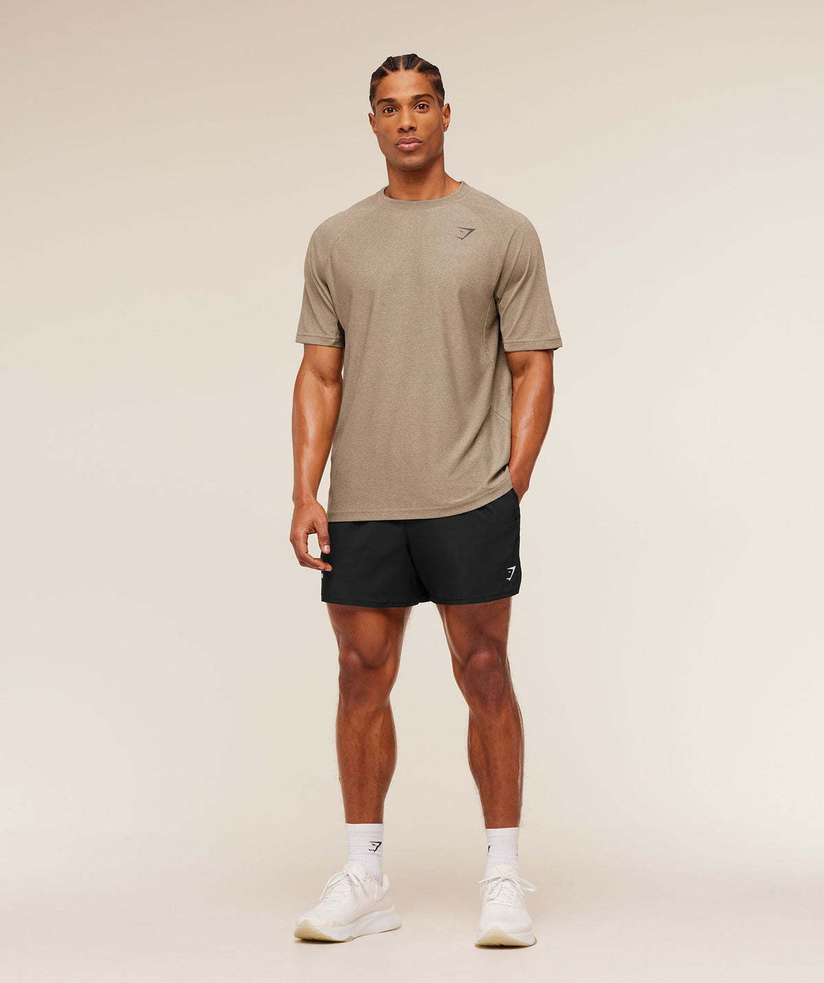 Gymshark Weekend Tee - Cement Brown/Tinted White