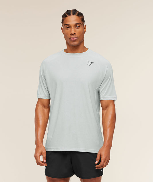 Gymshark Weekend Tee - Light Grey/White