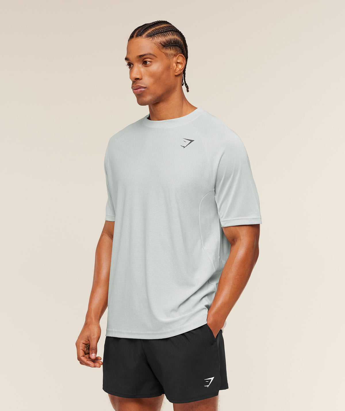 Gymshark Weekend Tee - Light Grey/White