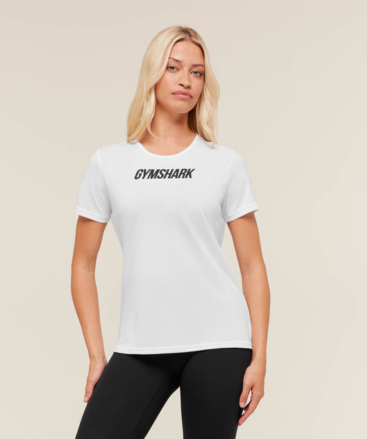 Gymshark Wordmark Graphic Tee - White