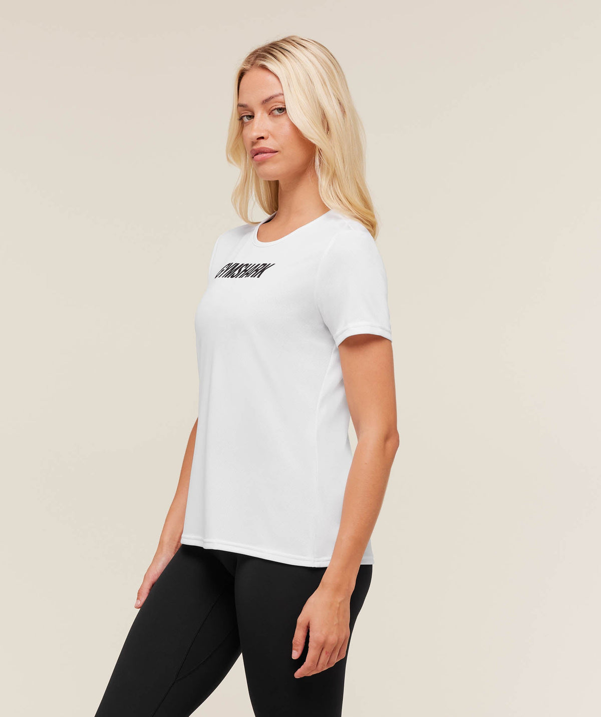 Gymshark Wordmark Graphic Tee - White