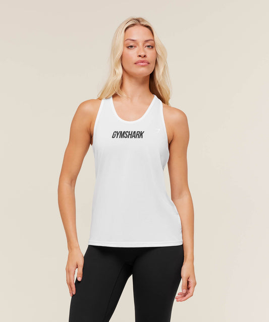 Gymshark Wordmark Graphic Tank - White