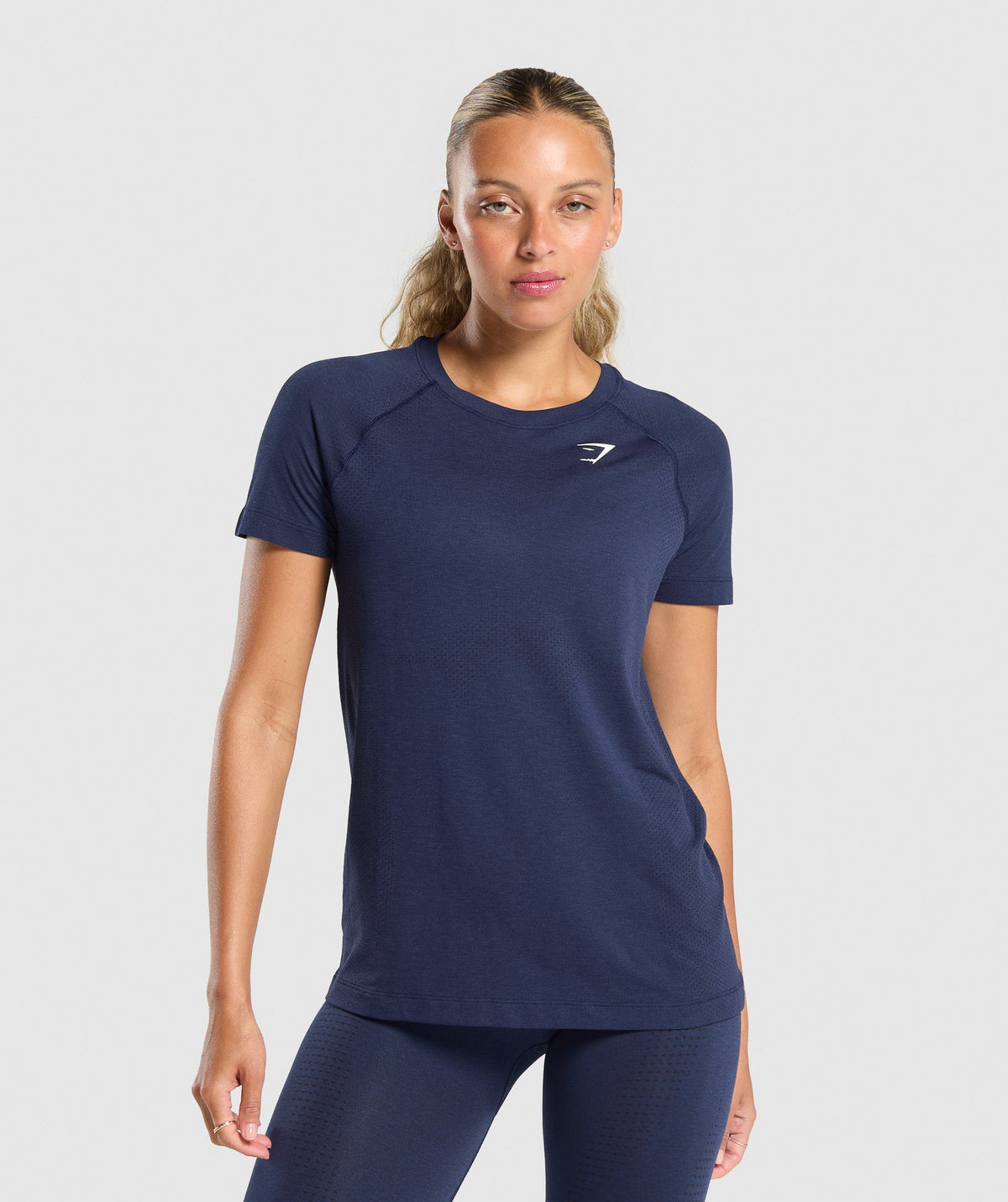 Gymshark Vital Seamless 2.0 Light Tee - Heavy Blue/Marl