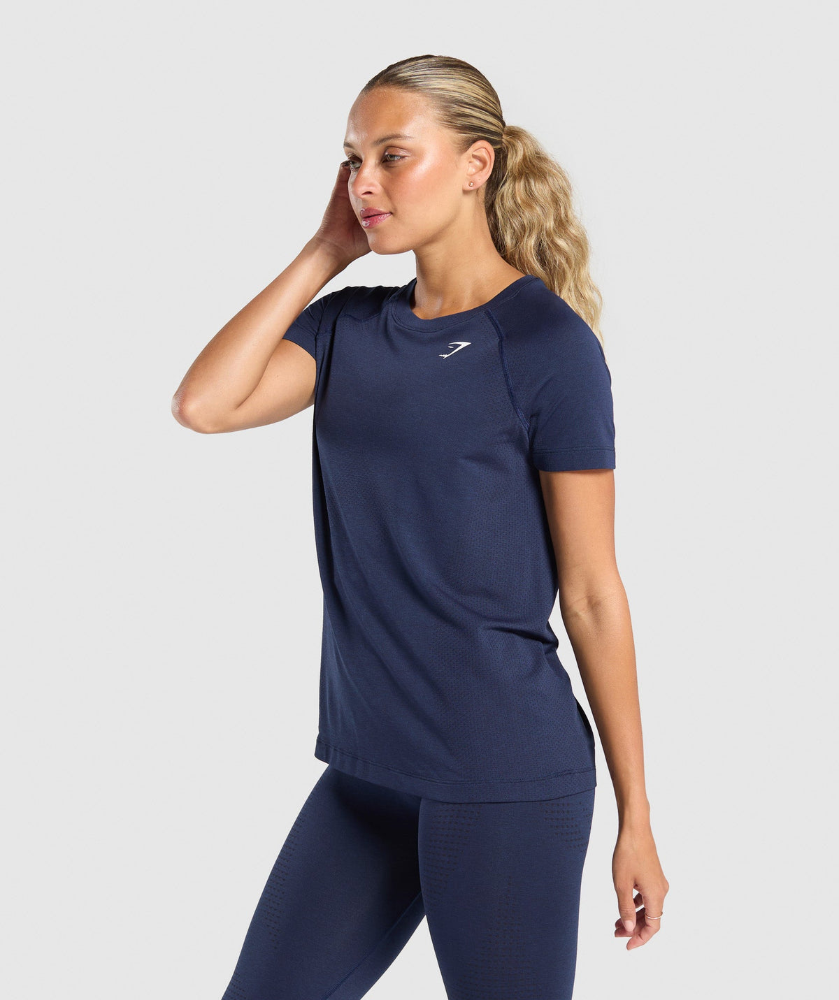 Gymshark Vital Seamless 2.0 Light Tee - Heavy Blue/Marl