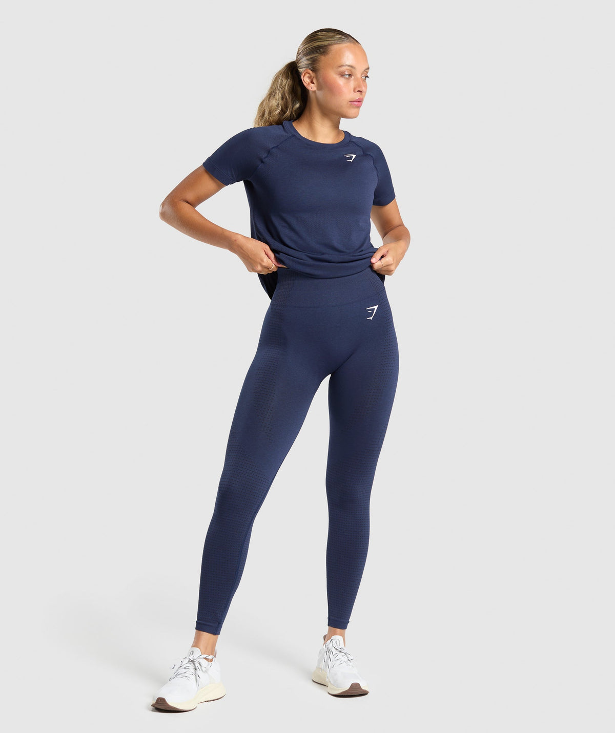 Gymshark Vital Seamless 2.0 Light Tee - Heavy Blue/Marl