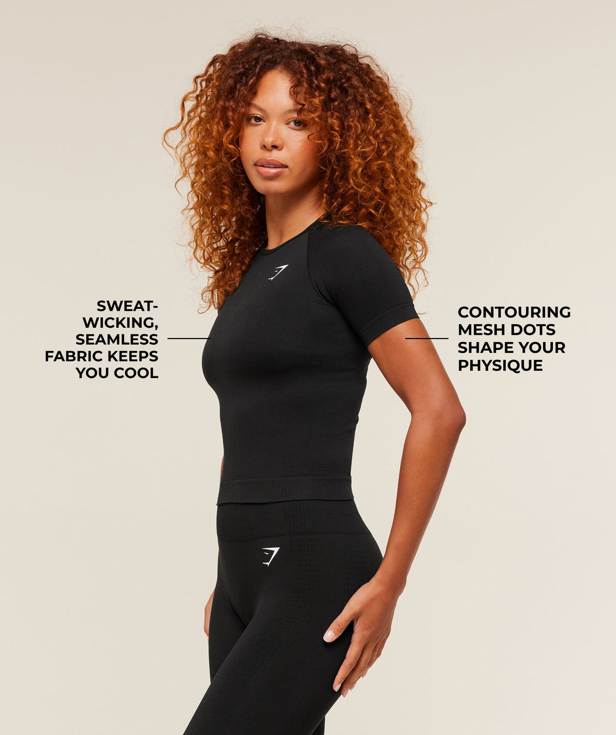 Gymshark Vital Seamless Tight Tee - Black