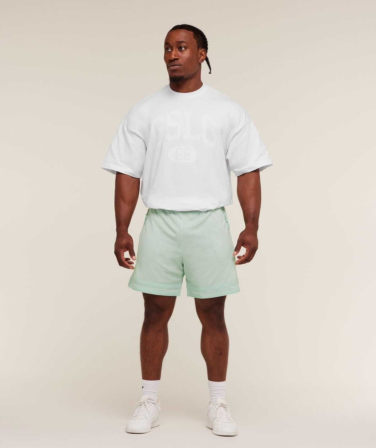 Gymshark Campus Mesh Shorts - Clay Green