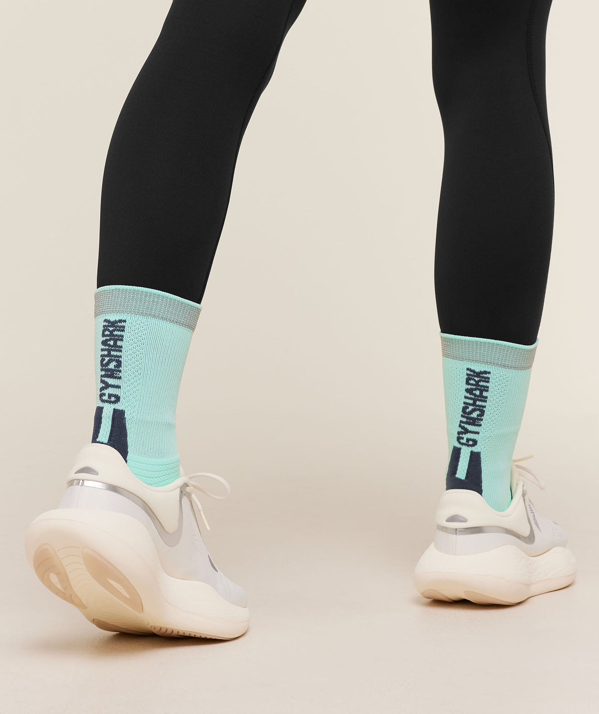 Gymshark Running Elite Crew Sock Single - Pop Turquoise