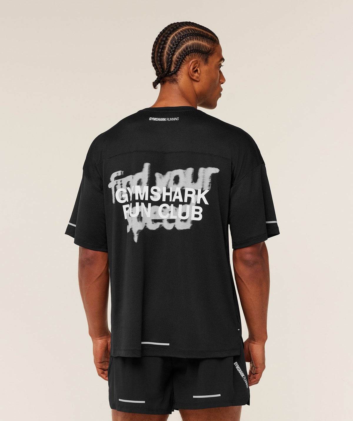 Gymshark Running Graphic Tee - Black