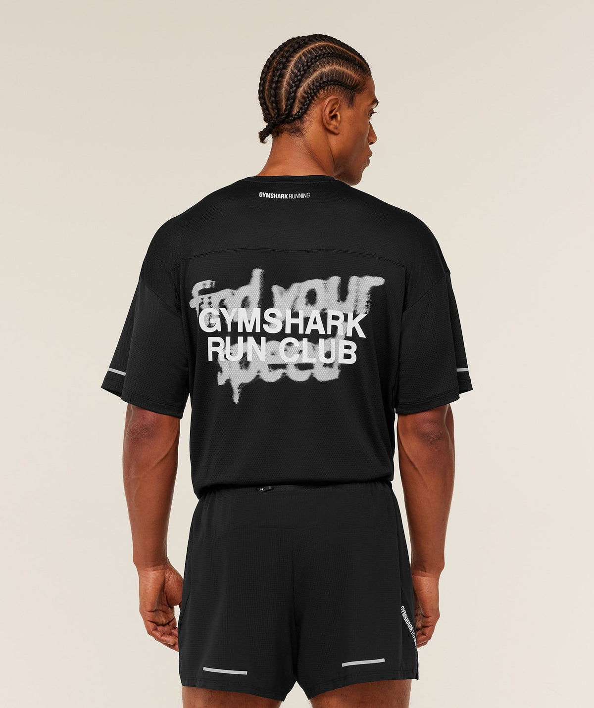 Gymshark Running Graphic Tee - Black