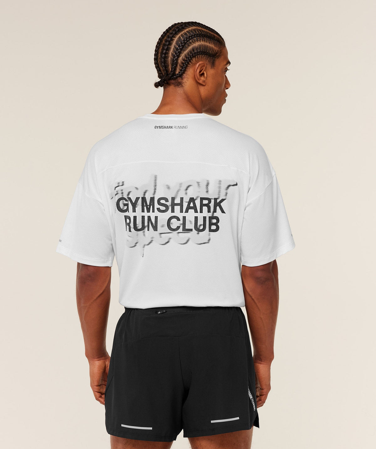 Gymshark Running Graphic Tee - White