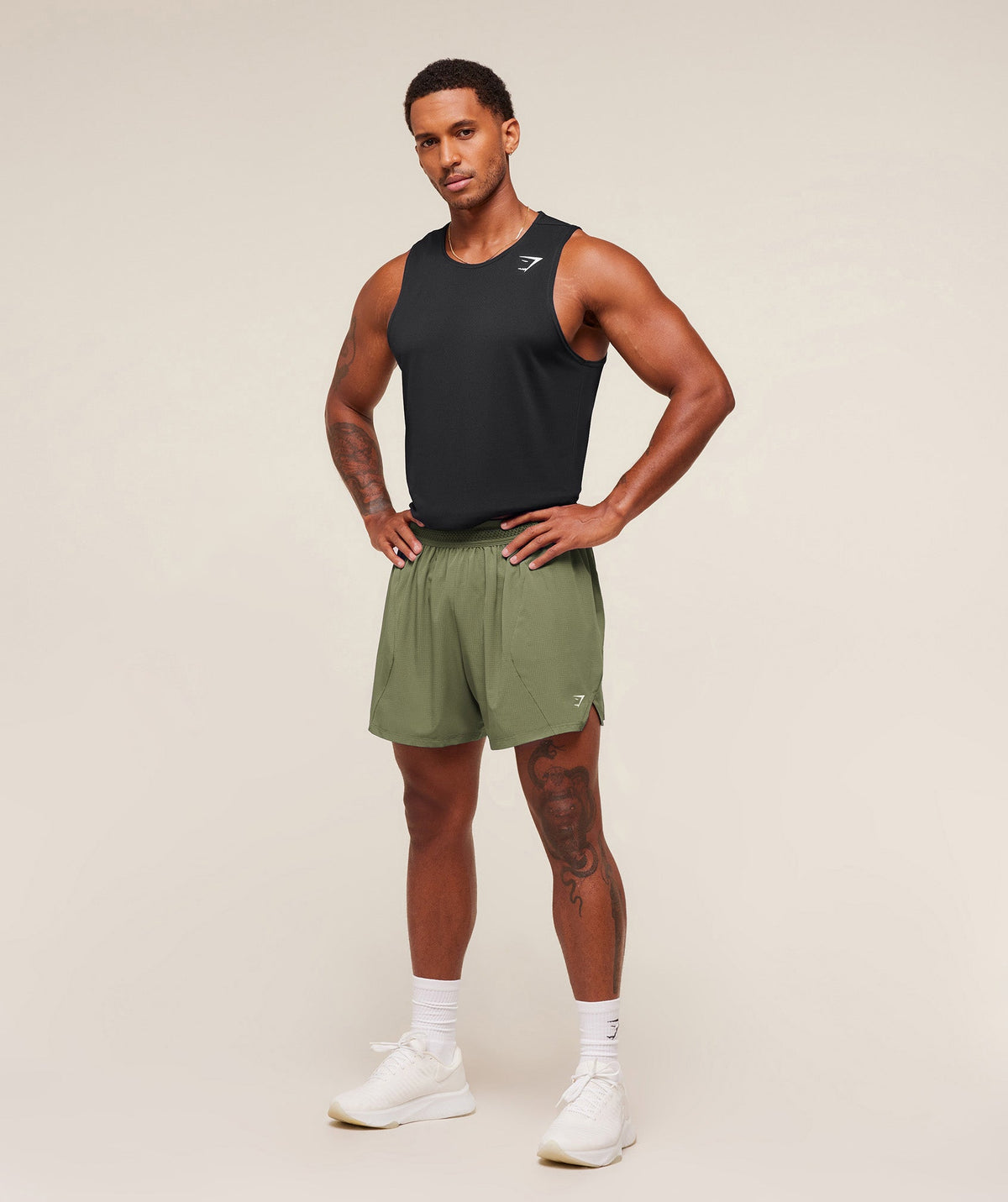Gymshark Running 5" Shorts - Grounded Green