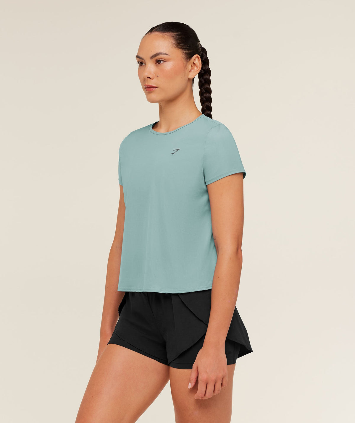 Gymshark Running Short Sleeve Tee - Storm Blue
