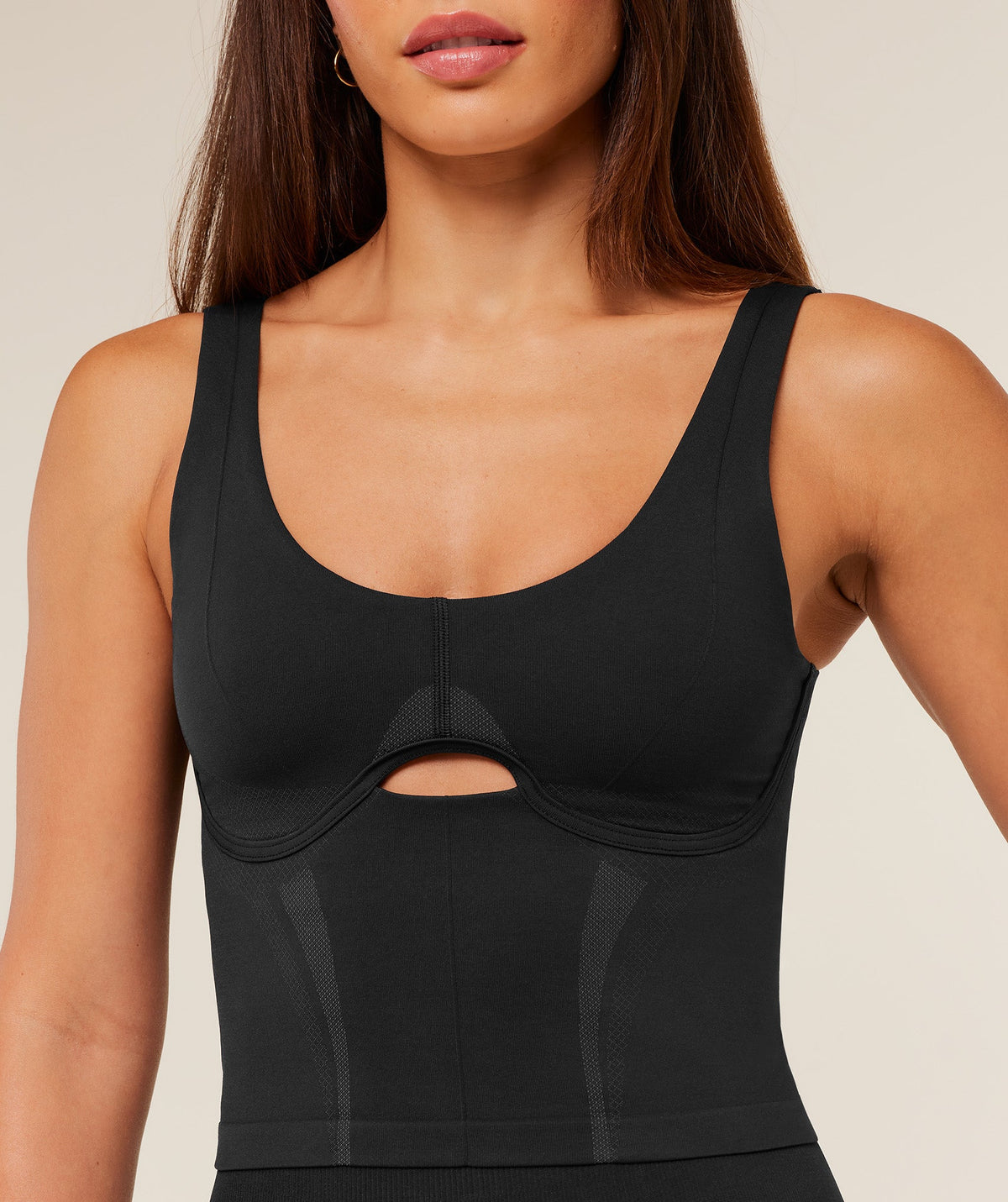 Gymshark Weekend Seamless Tank Top - Black/Asphalt Grey