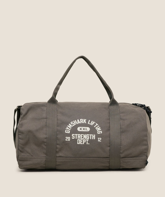 Gymshark Strength Dept Canvas Duffle Bag - Camo Brown