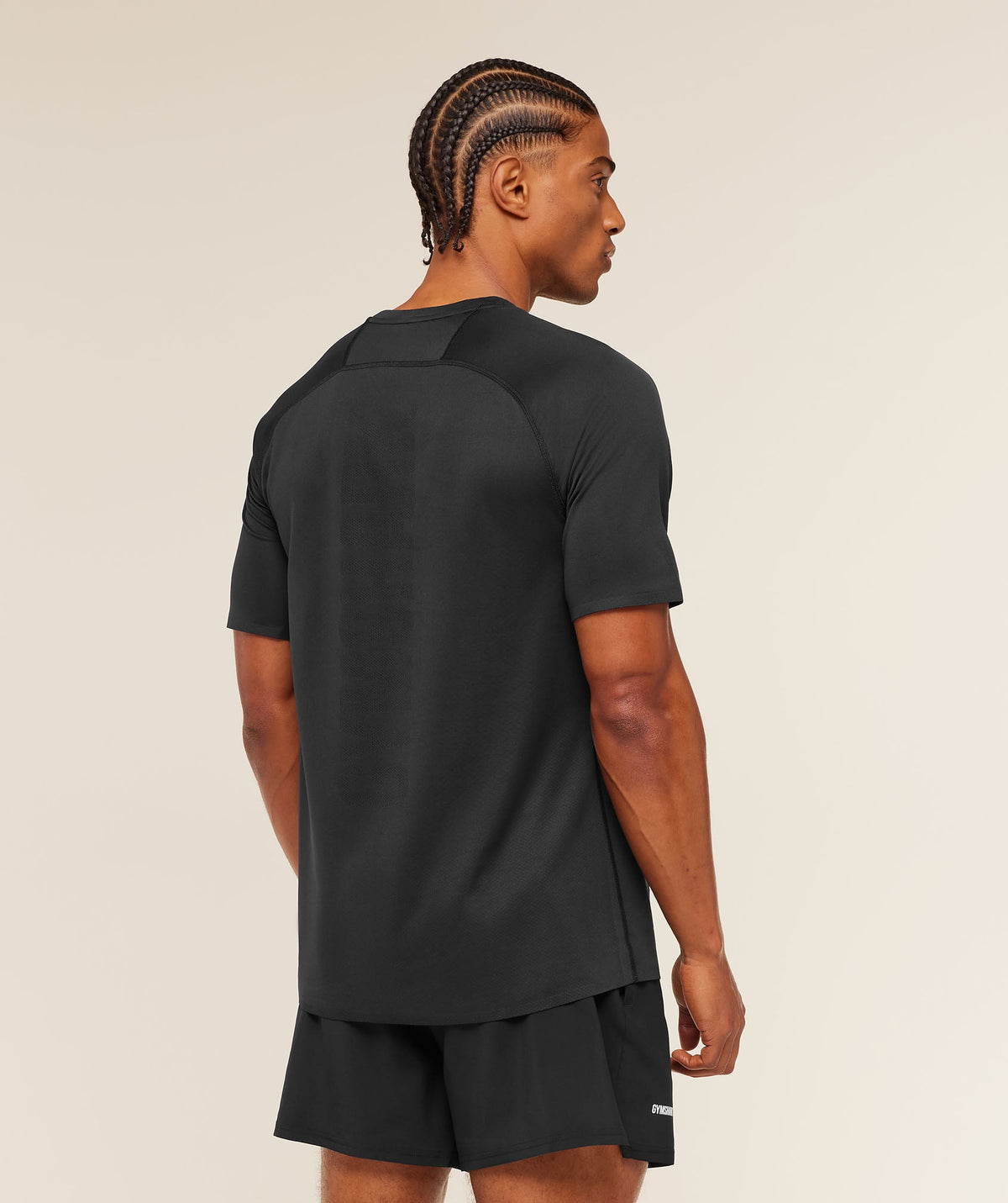 Gymshark Hybrid Engineered Jacquard Tee - Black