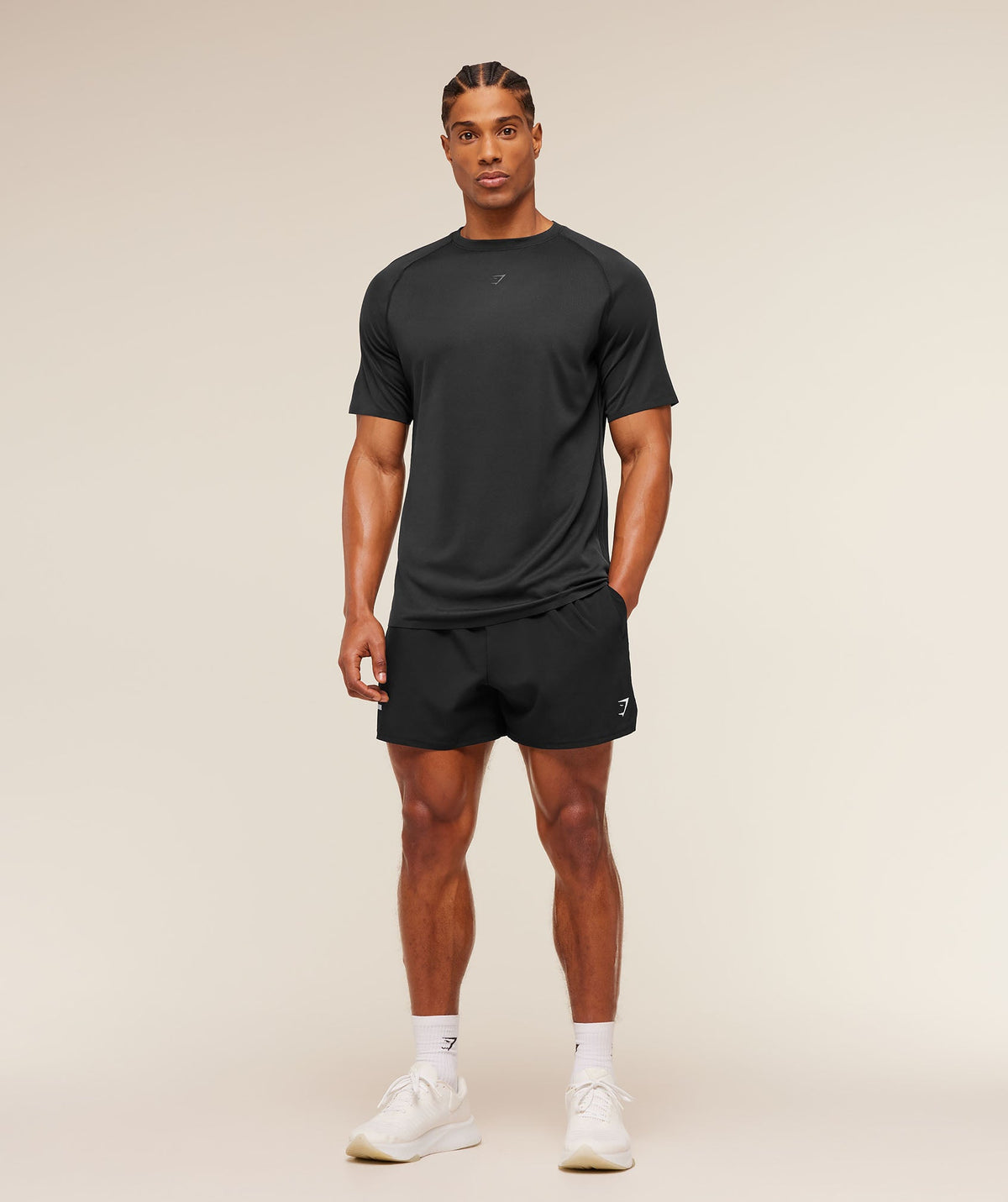 Gymshark Hybrid Engineered Jacquard Tee - Black