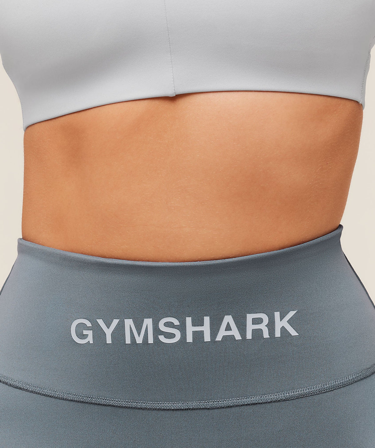 Gymshark Wordmark Waistband Legging - Iron Blue