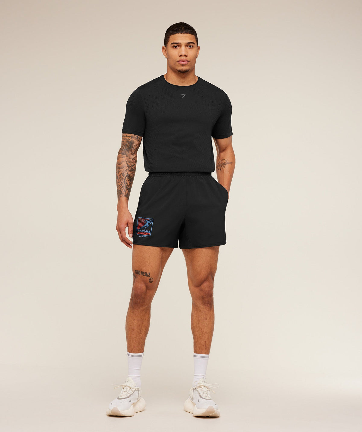 Gymshark Run Club Graphic Short - Black