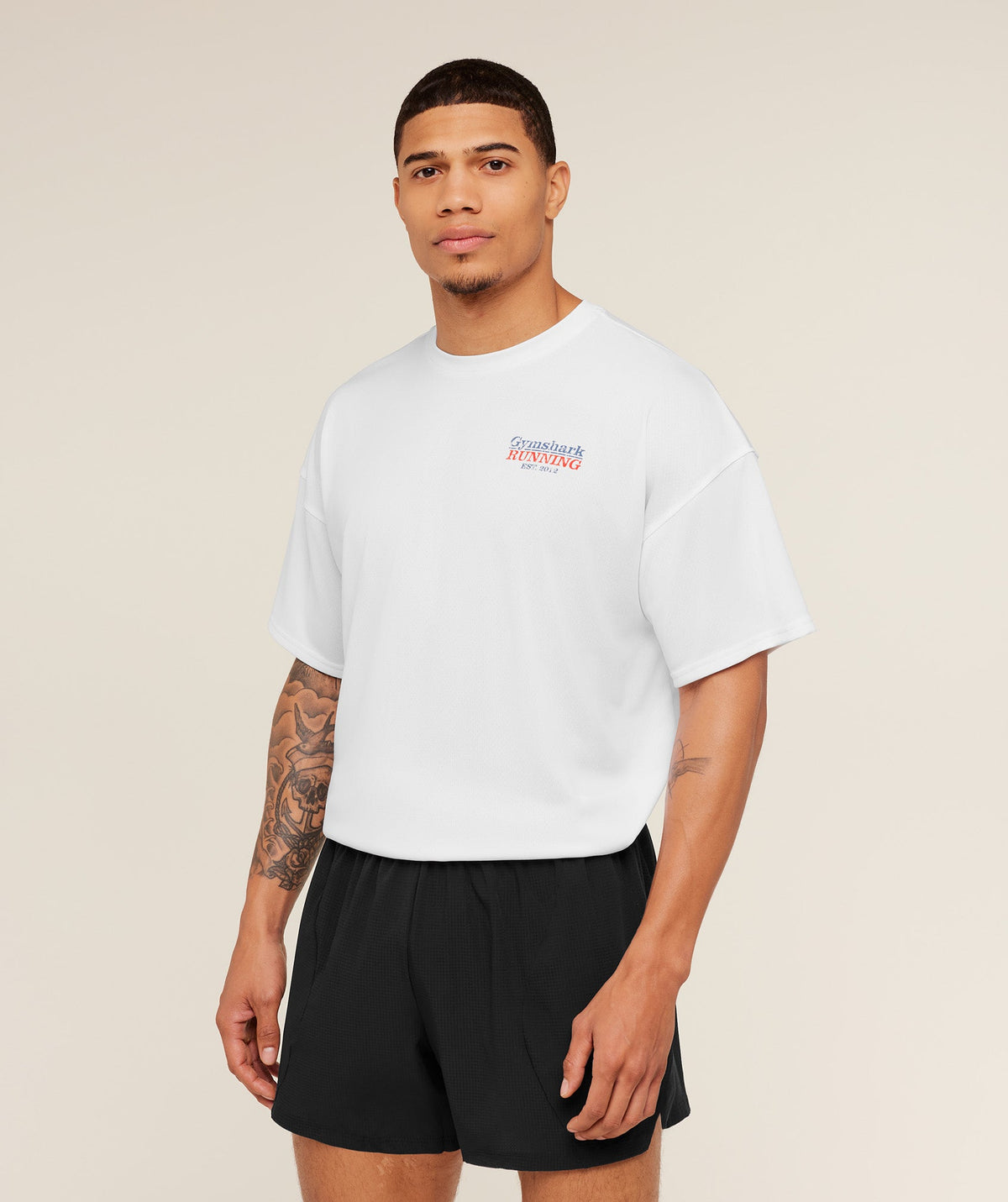 Gymshark Run Club Graphic Tee - White