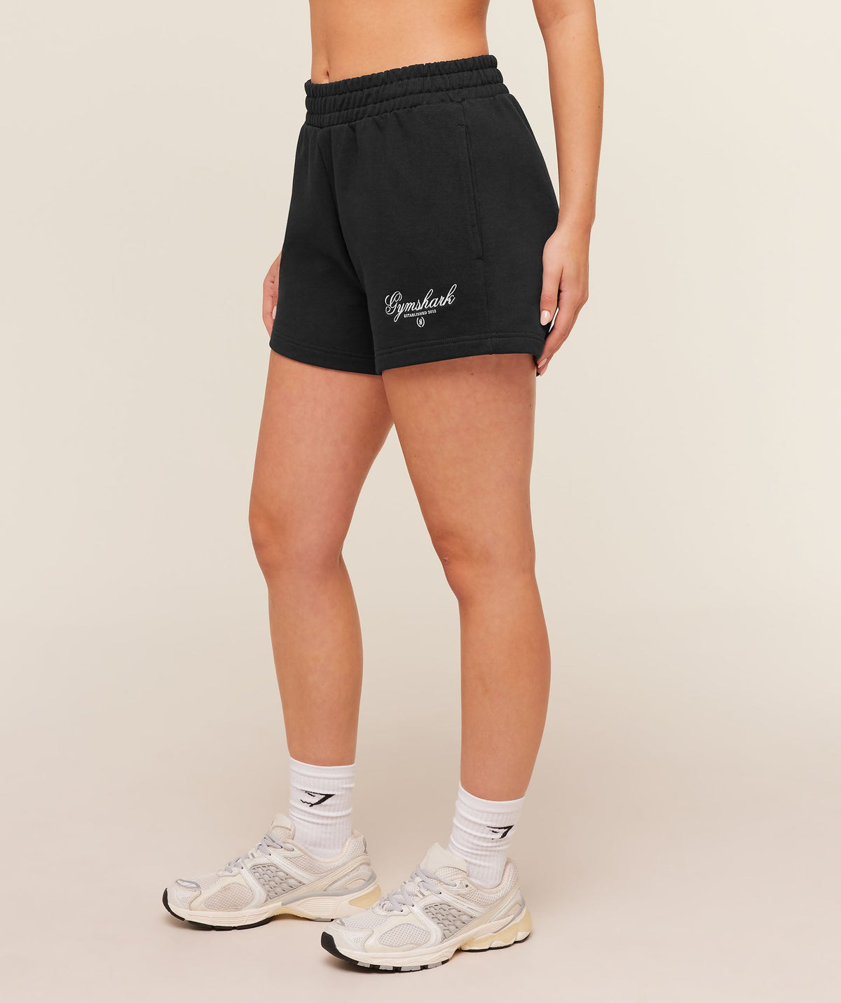 Gymshark Script Embroidery Shorts - Black