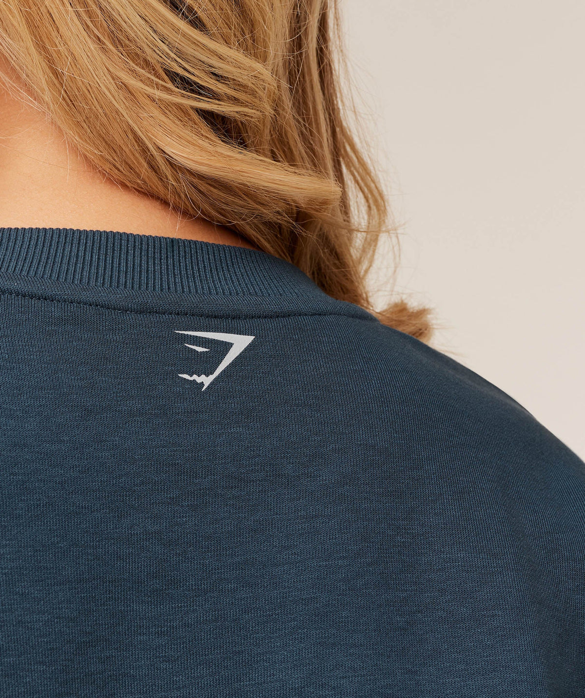 Gymshark Worn Crest Graphic Sweatshirt - Stealth Blue