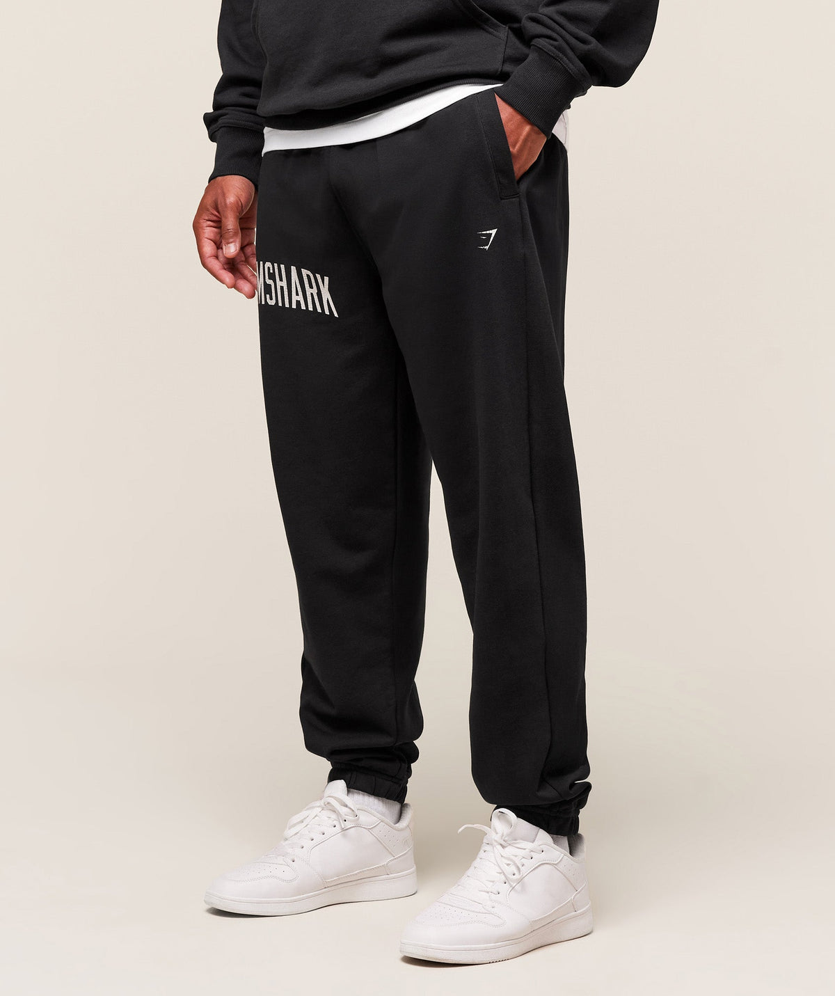 Gymshark Worn Graphic Joggers - Black